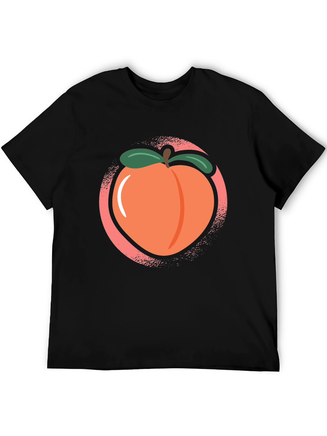 Black Peach Graphic Black Tee view 5