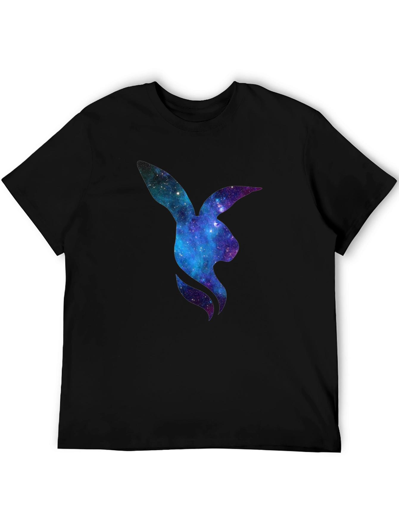 Black Galaxy Bunny Graphic T-Shirt view 5