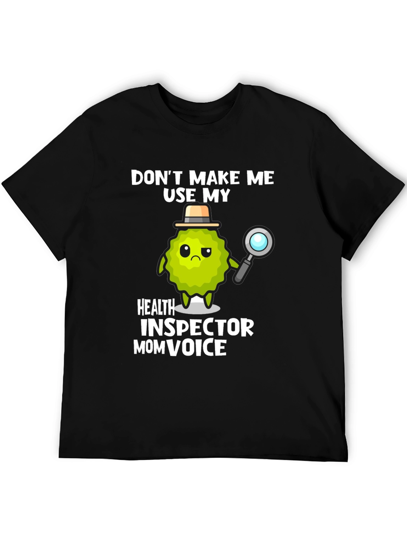 Black Health Inspector Mom Voice Graphic T-Shirt view 5