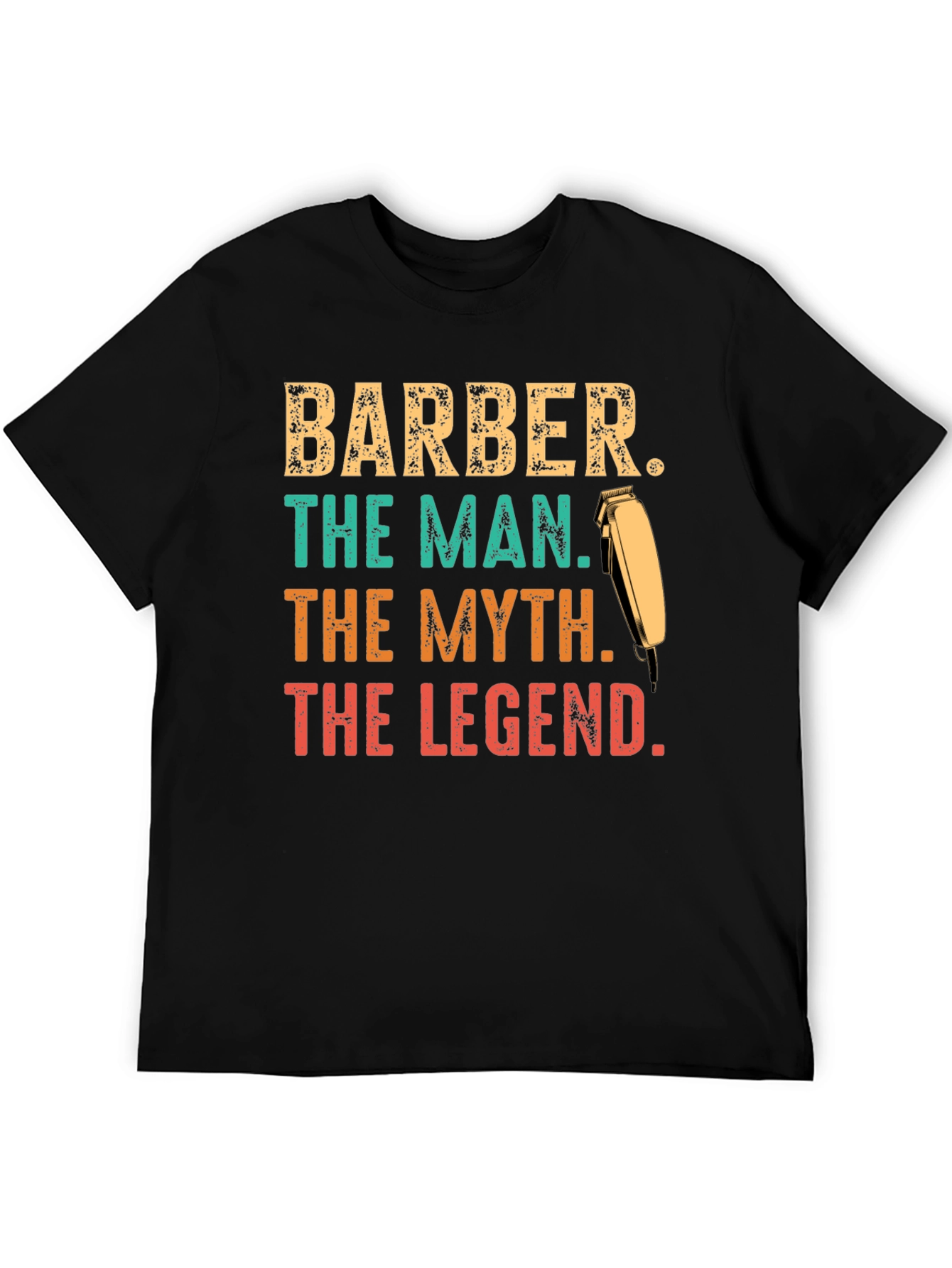 Black Barber The Man The Myth The Legend T-Shirt view 5