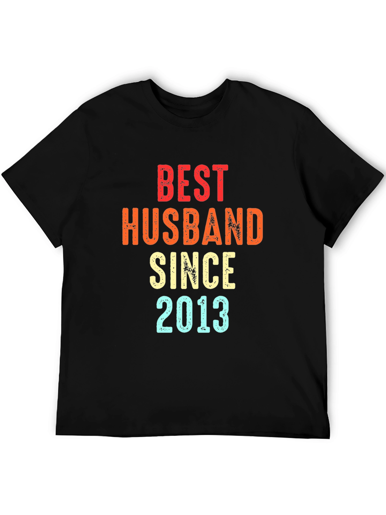 Black Best Husband Since 2013 T-Shirt view 5