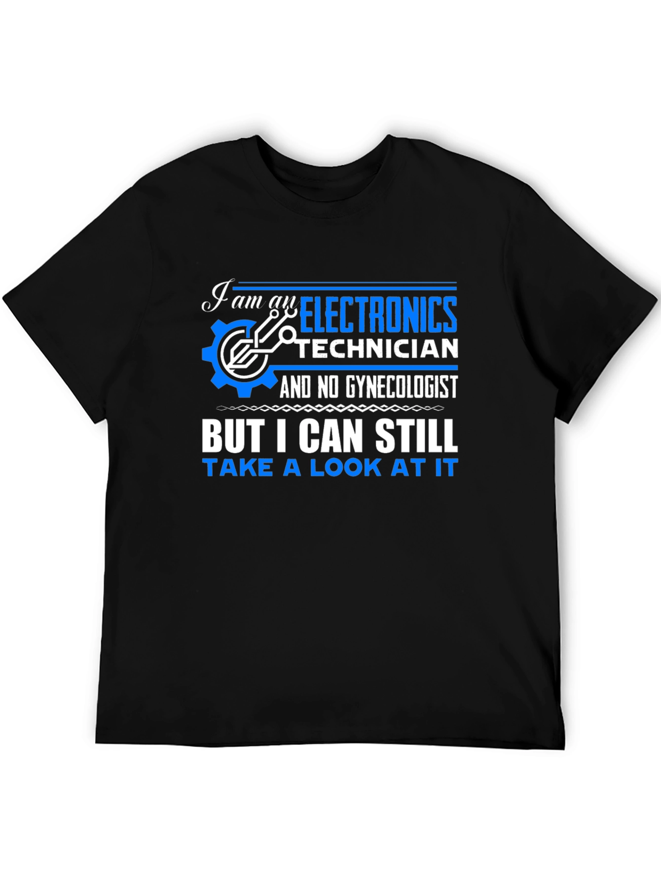 Black Electronics Technician T-Shirt view 5