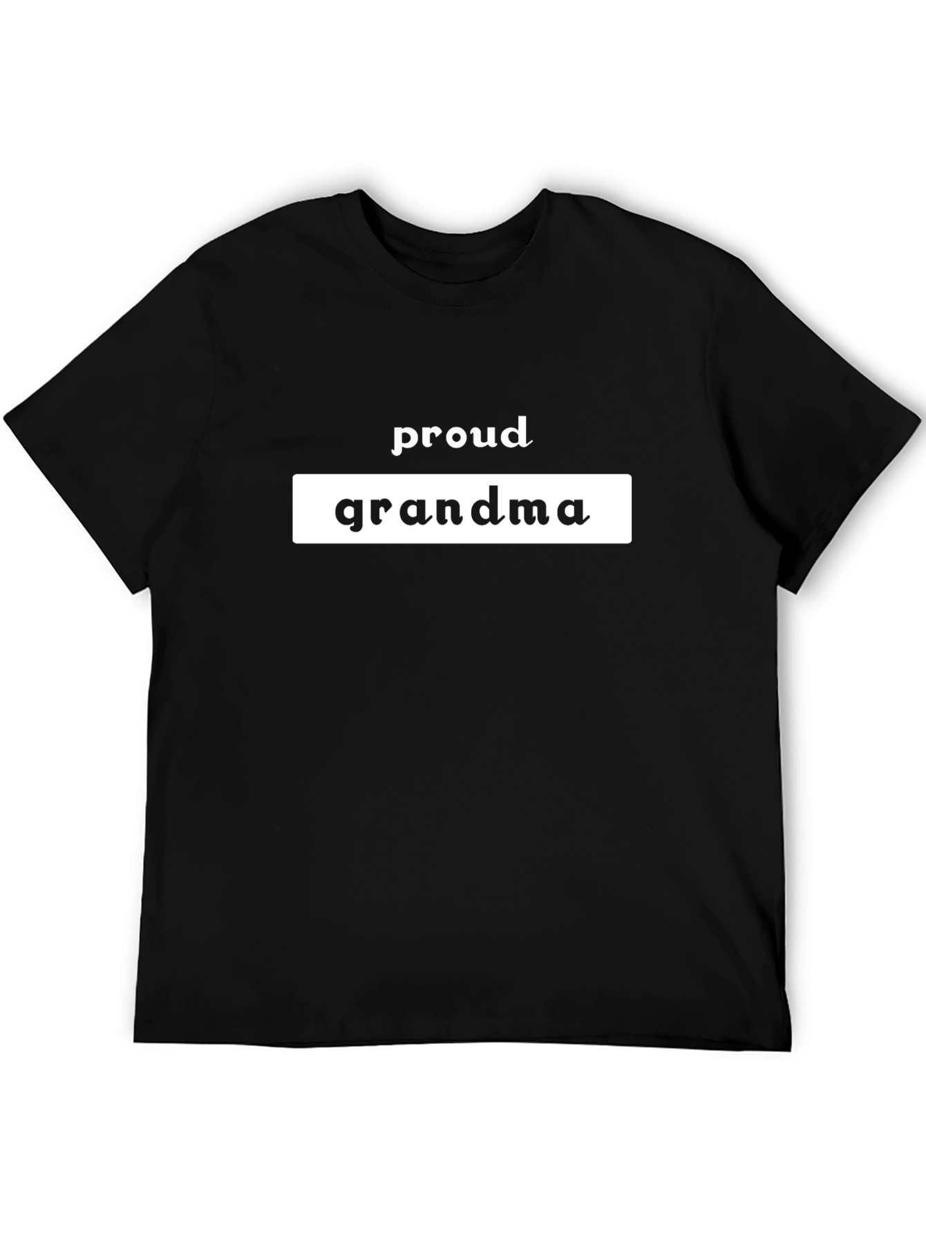 Black Proud Grandma T-Shirt - Black Cotton Blend view 5
