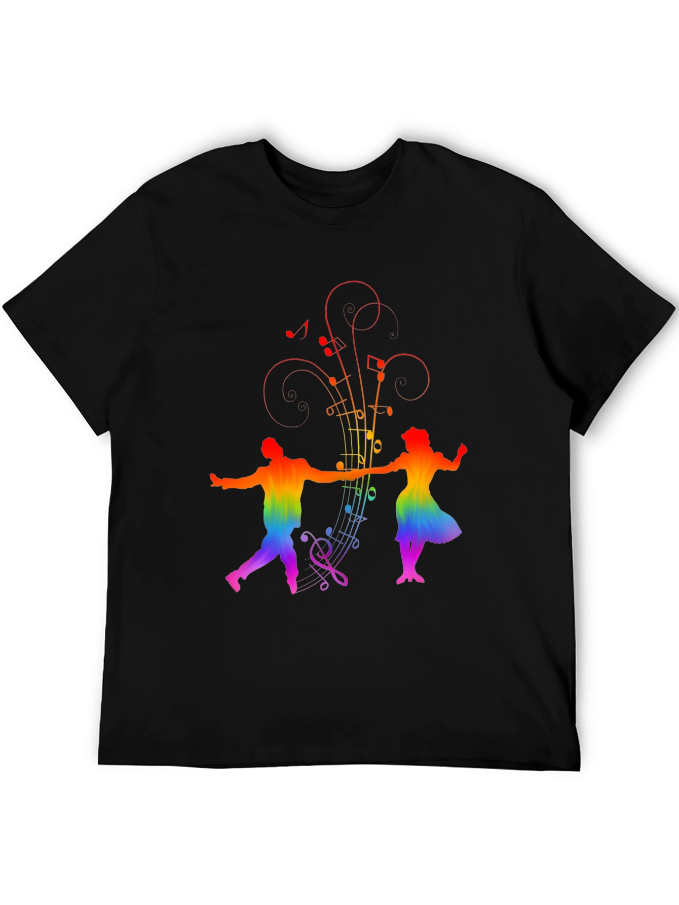 Black Rainbow Music Dancer Black Tee view 5