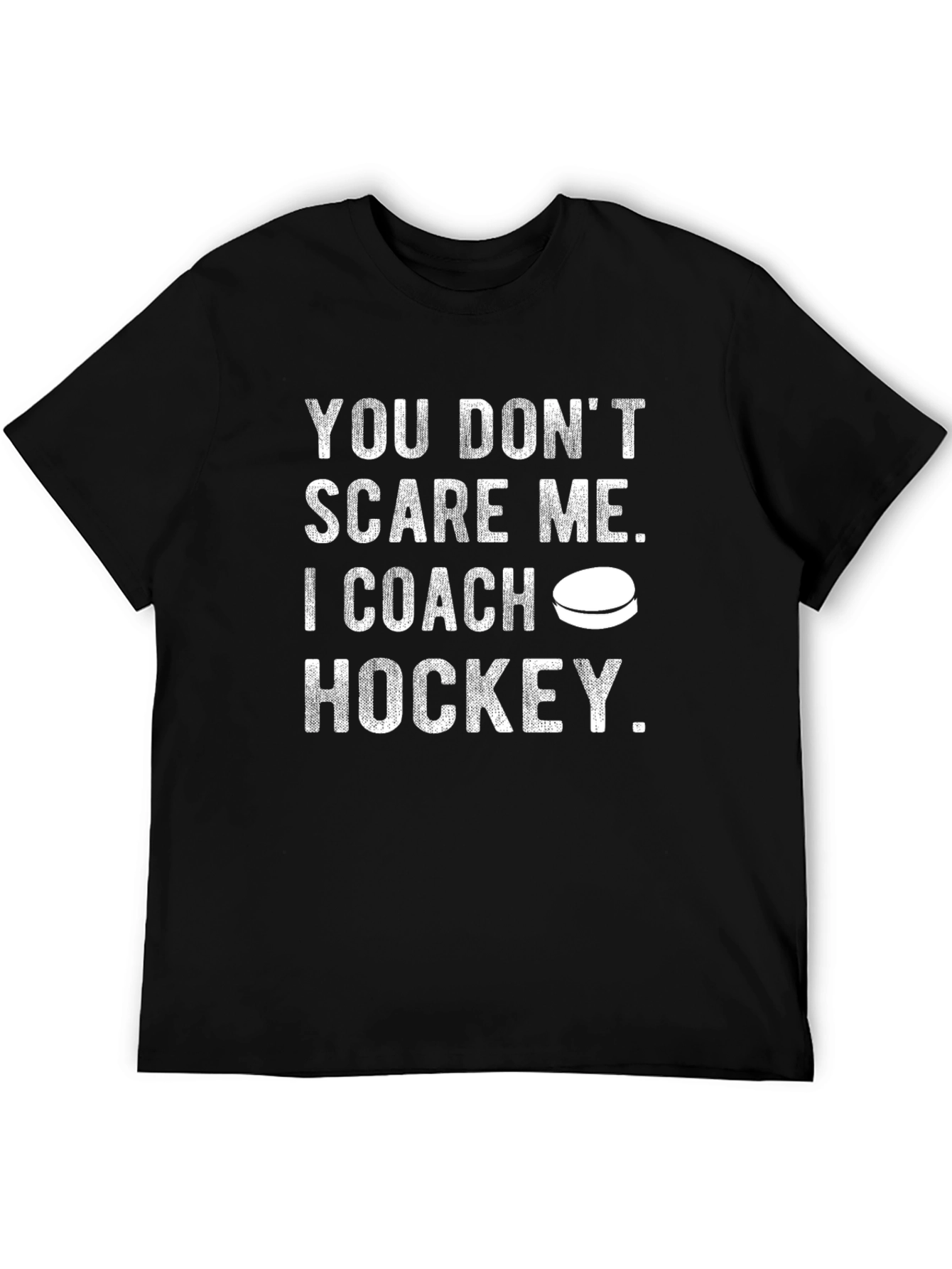 Black Hockey Coach Graphic Tee - You Don't Scare Me view 5