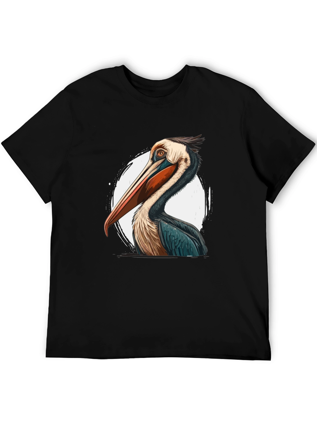 Black Pelican Graphic Tee - Unique Bird Design view 5