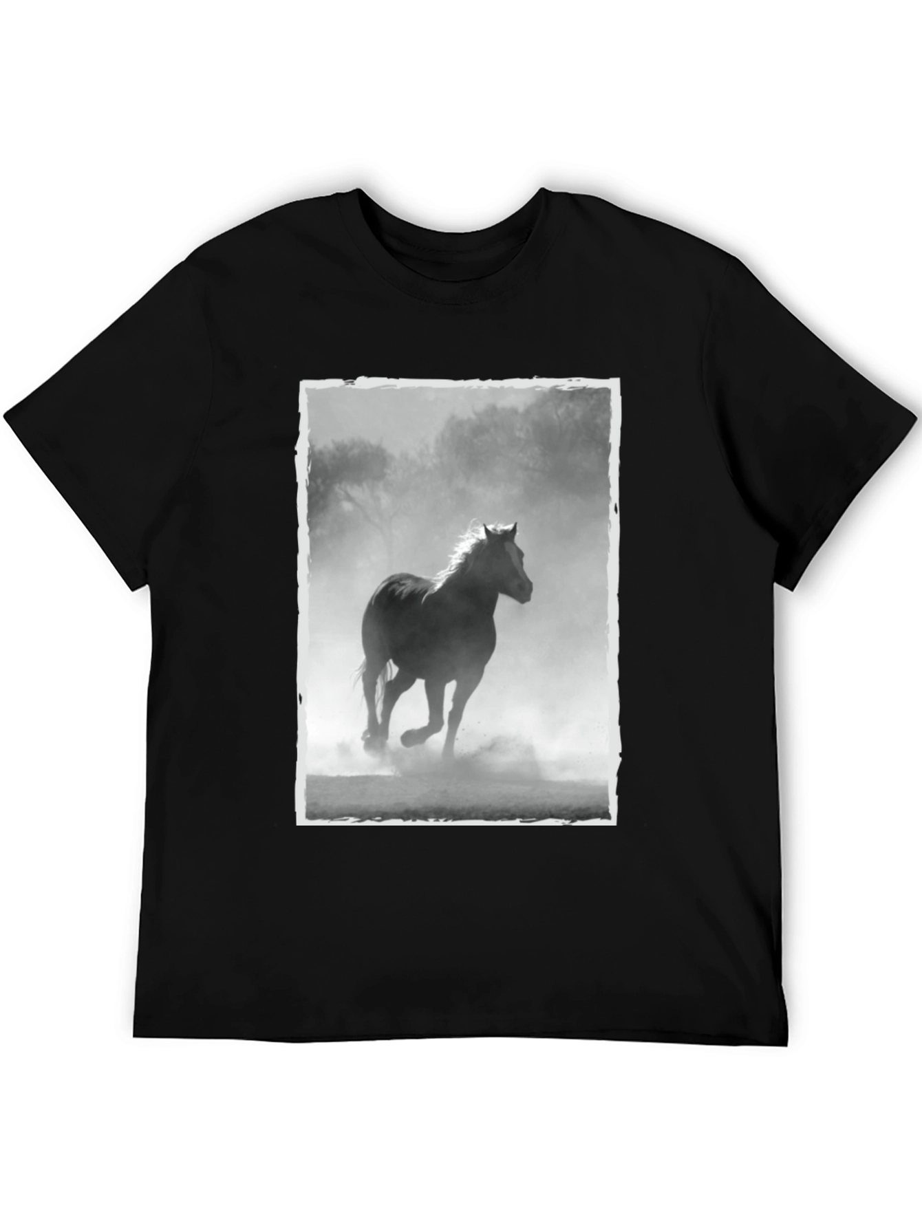 Black Black Horse T-Shirt - Equestrian Style view 5