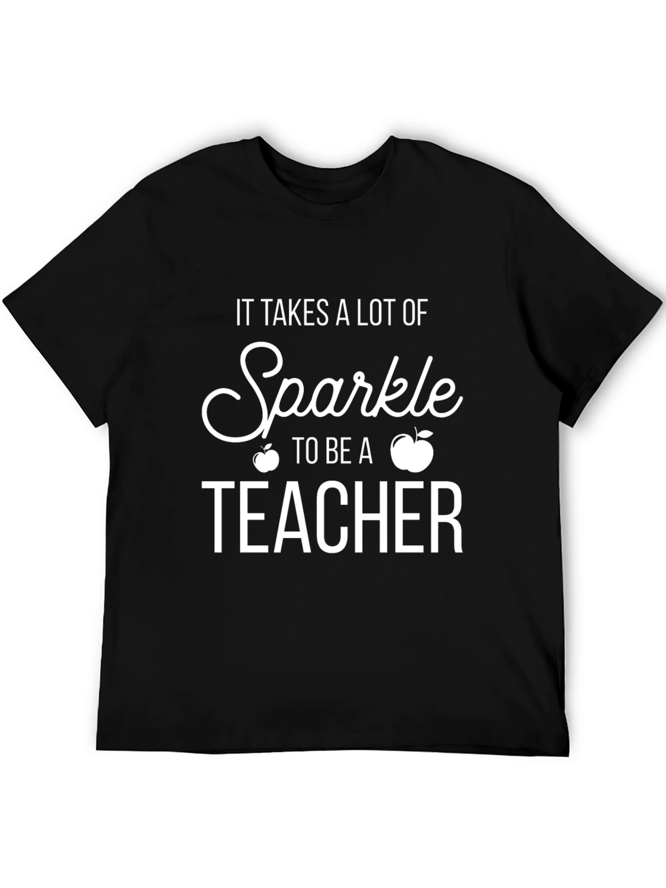 Black Sparkle Teacher T-Shirt - Unique Gift view 5