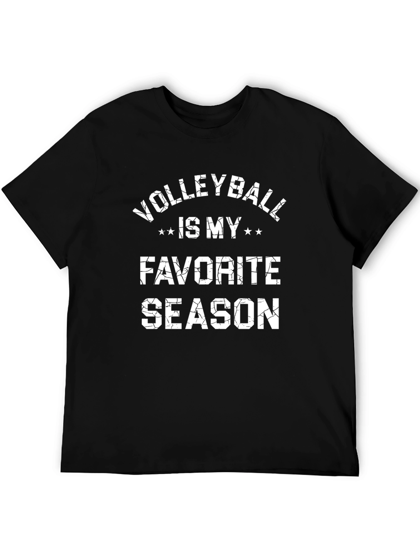 Black Volleyball is My Favorite Season Graphic T-Shirt view 5