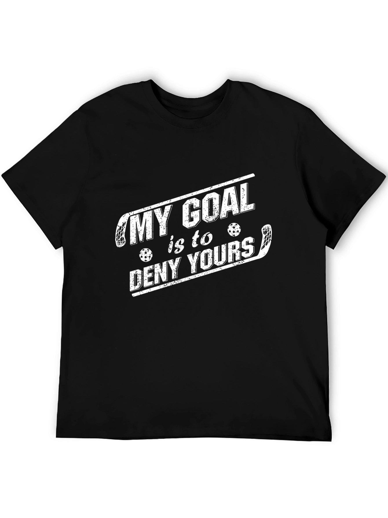 Black Funny Hockey Goal T-Shirt view 5