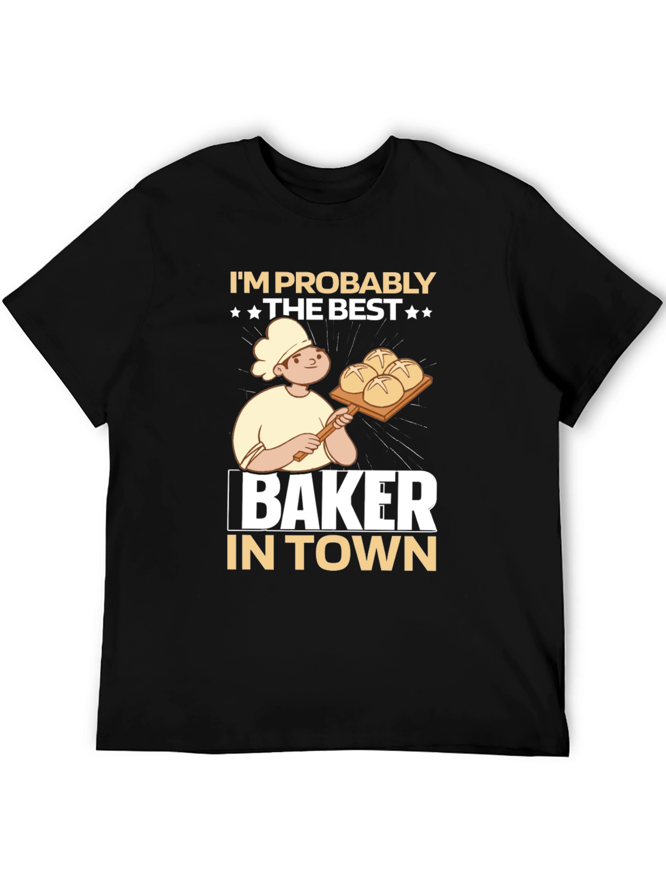 Black Best Baker in Town Graphic T-Shirt view 5