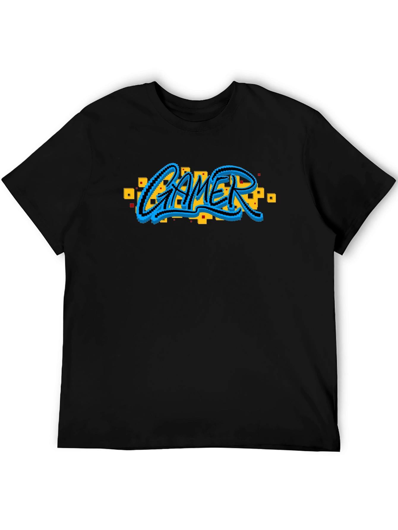 Black Pixel Gamer T-Shirt - Retro Style view 5