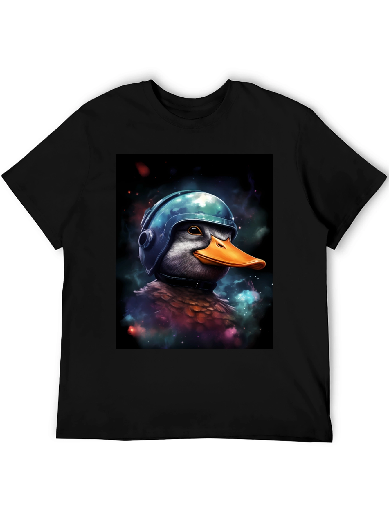 Black Duck in Helmet Graphic Tee view 5