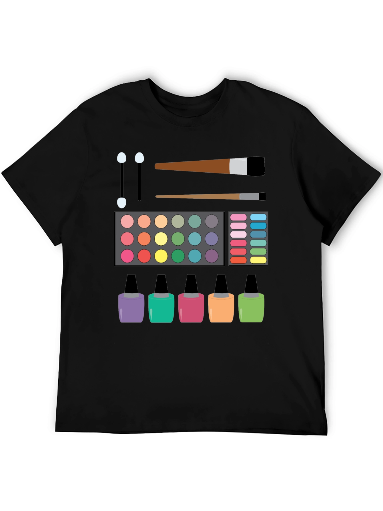 Black Makeup Artist T-Shirt | Cosmetic Lover Tee view 5