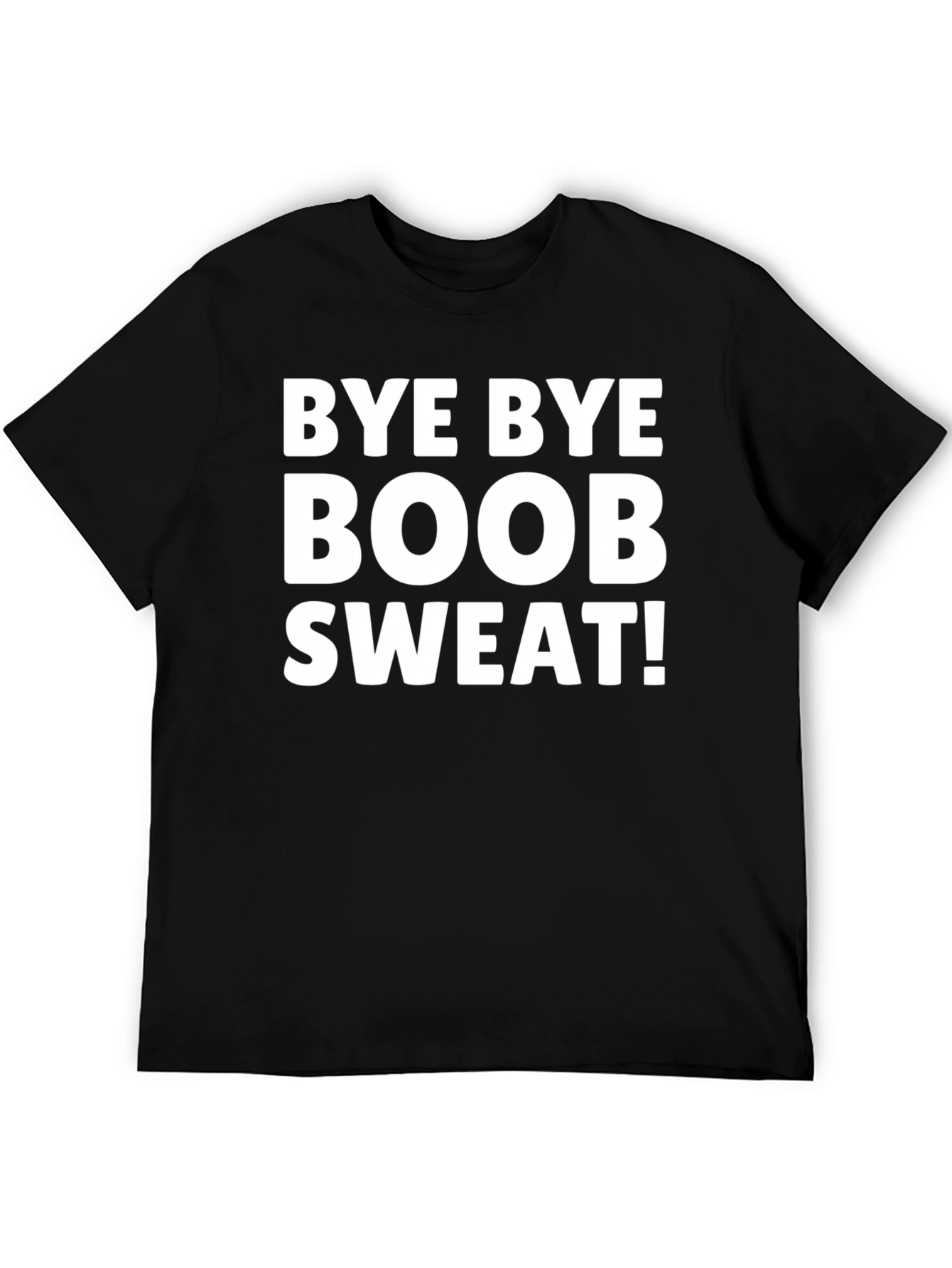 Black Bye Bye Boob Sweat T-Shirt - Black Novelty Tee view 5