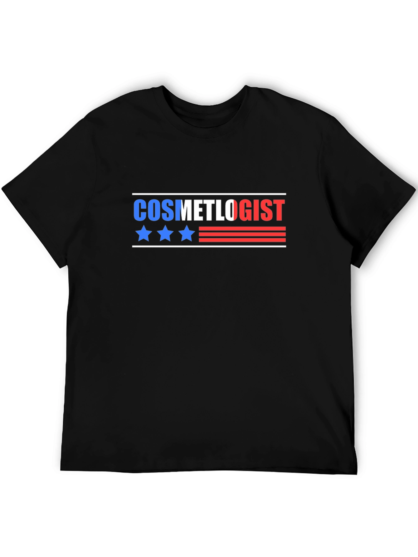 Black Cosmetologist Patriotic T-Shirt view 5