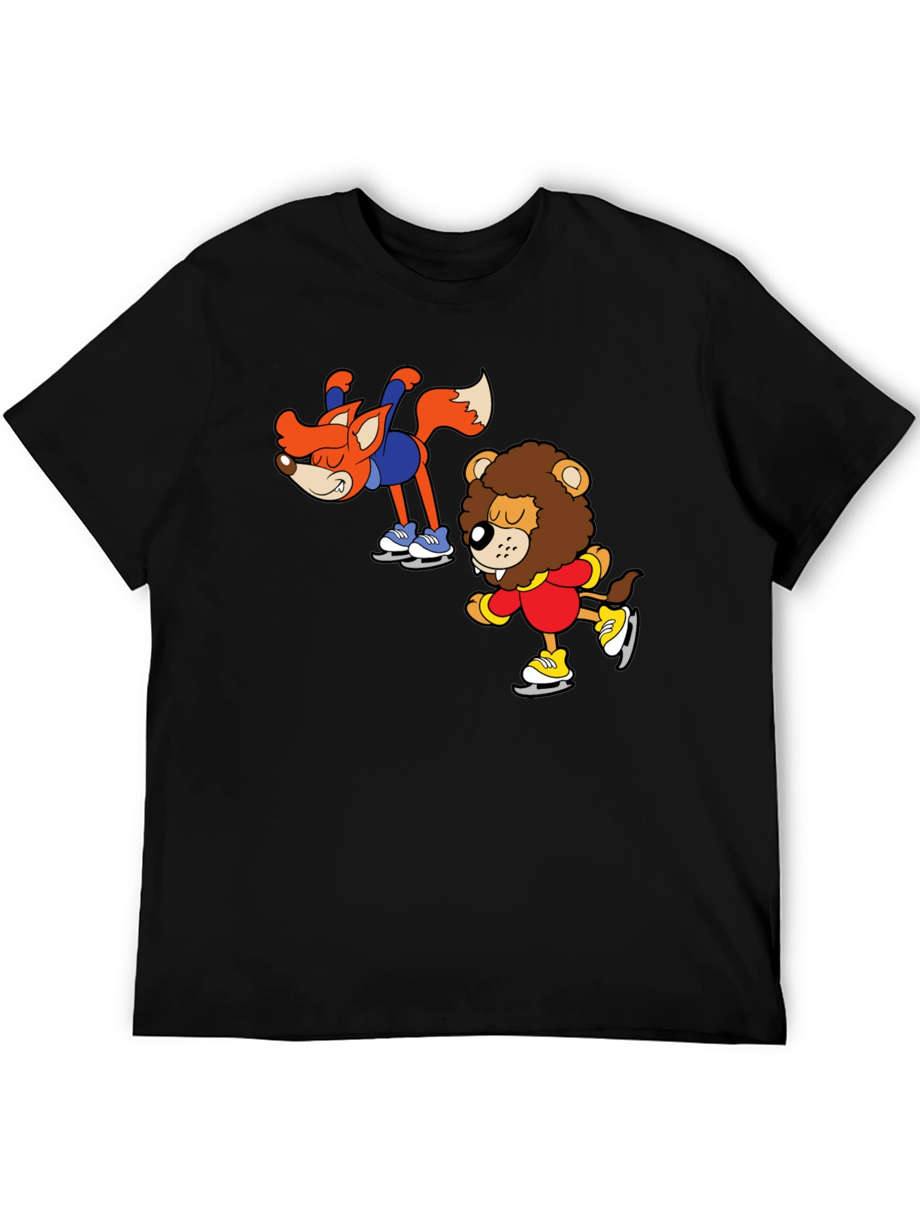 Black Skating Buddies Black T-Shirt view 5