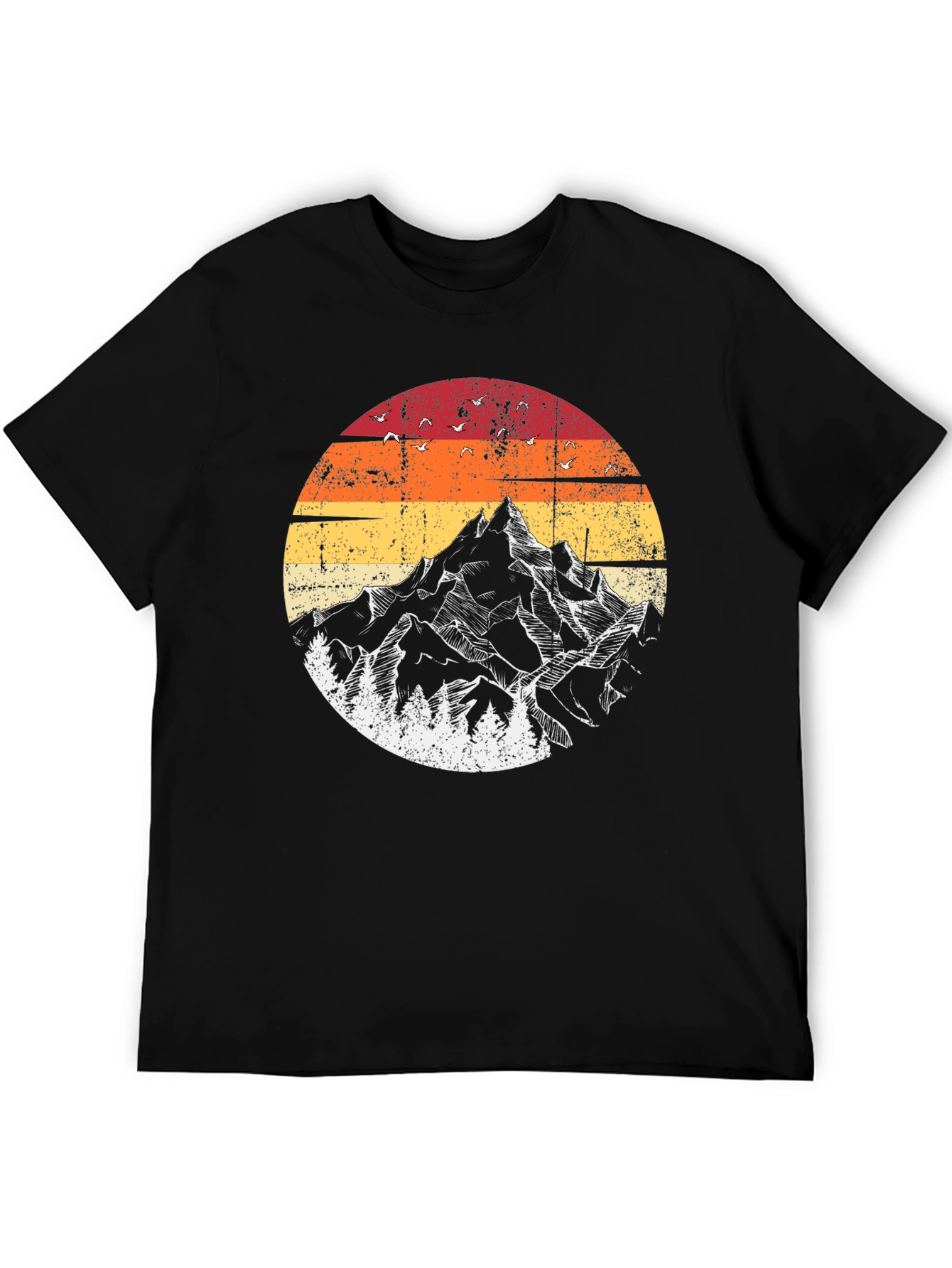 Black Retro Mountain Graphic Tee - Adventure Ready view 5