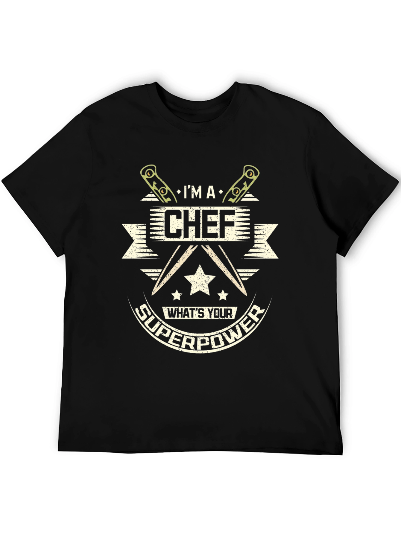 Black I'm A Chef What's Your Superpower T-Shirt view 5