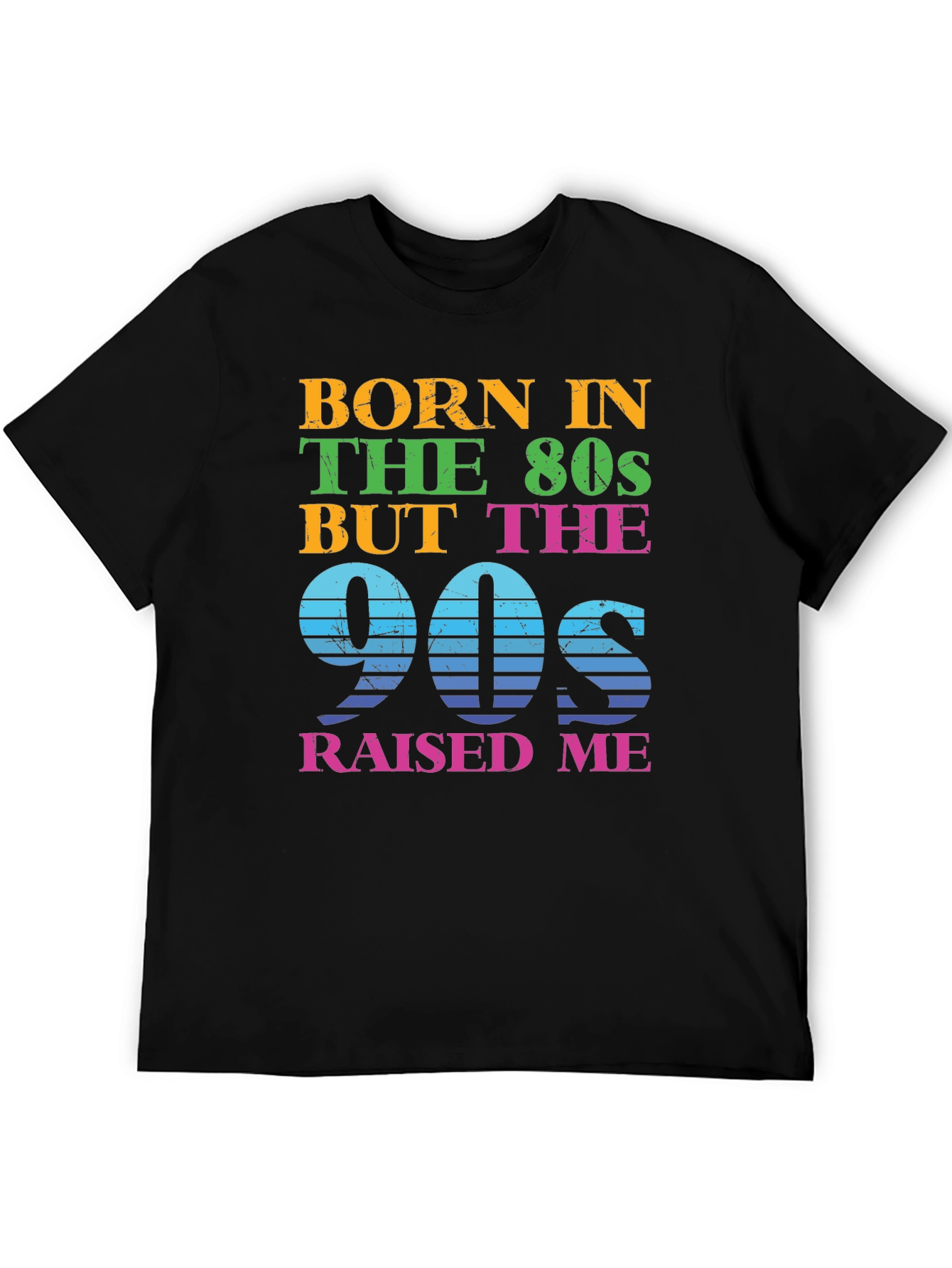 Black Born in the 80s Raised in the 90s T-Shirt view 5