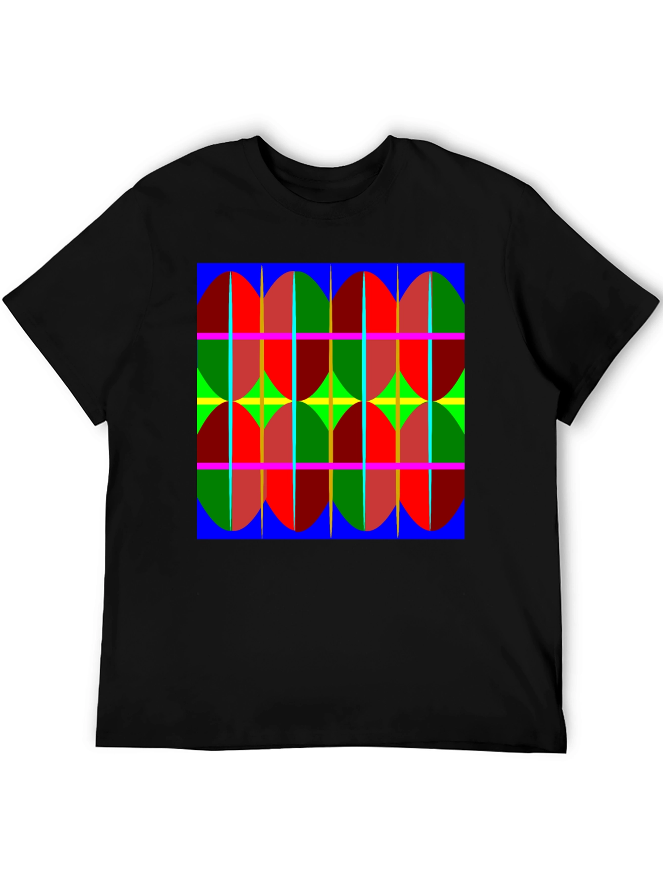 Black Abstract Pattern Tee: Bold, Modern Design T-Shirt view 5