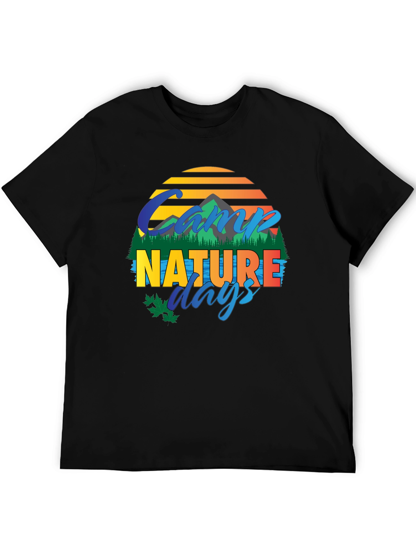 Black Camp Nature Days Graphic T-Shirt view 5
