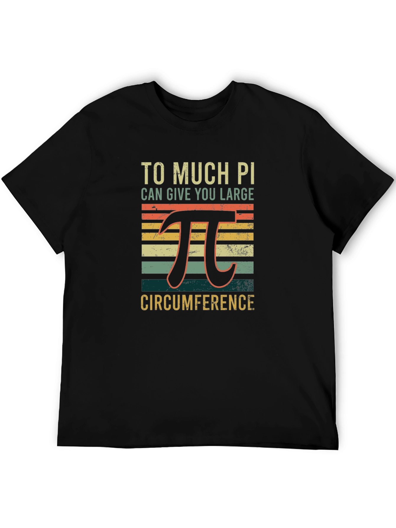 Black Math Humor Pi T-Shirt view 5