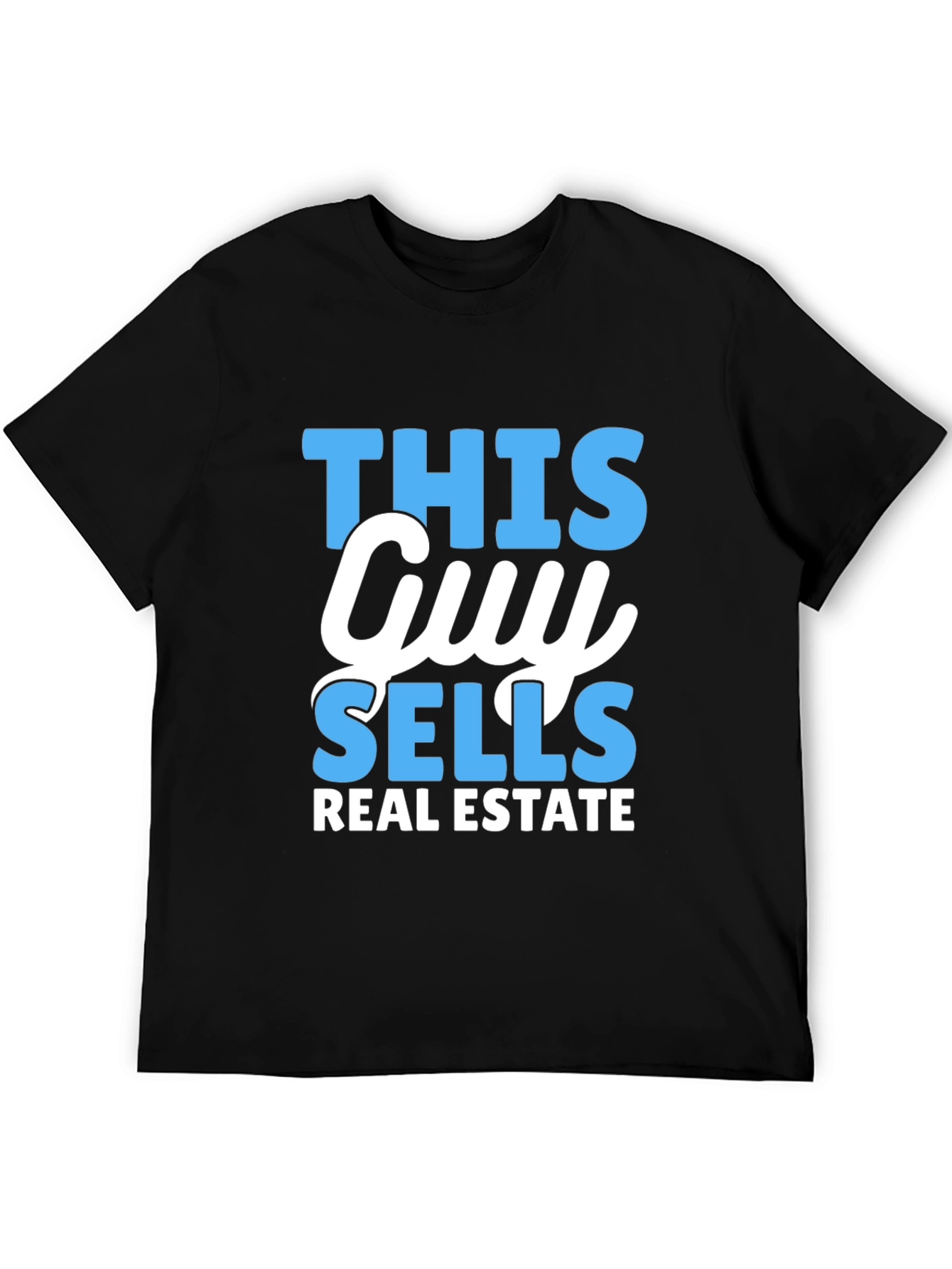 Black This Guy Sells Real Estate T-Shirt - Realtor Gift view 5