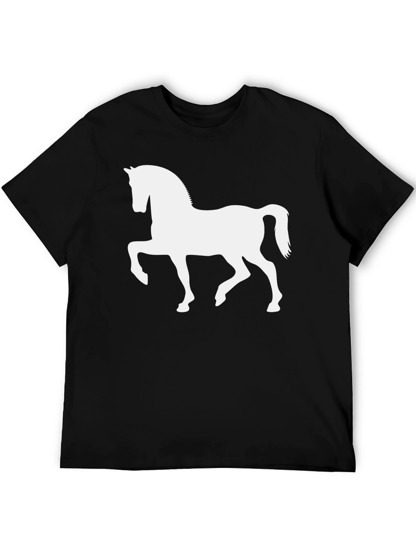 Black Horse Silhouette T-Shirt - Black view 5