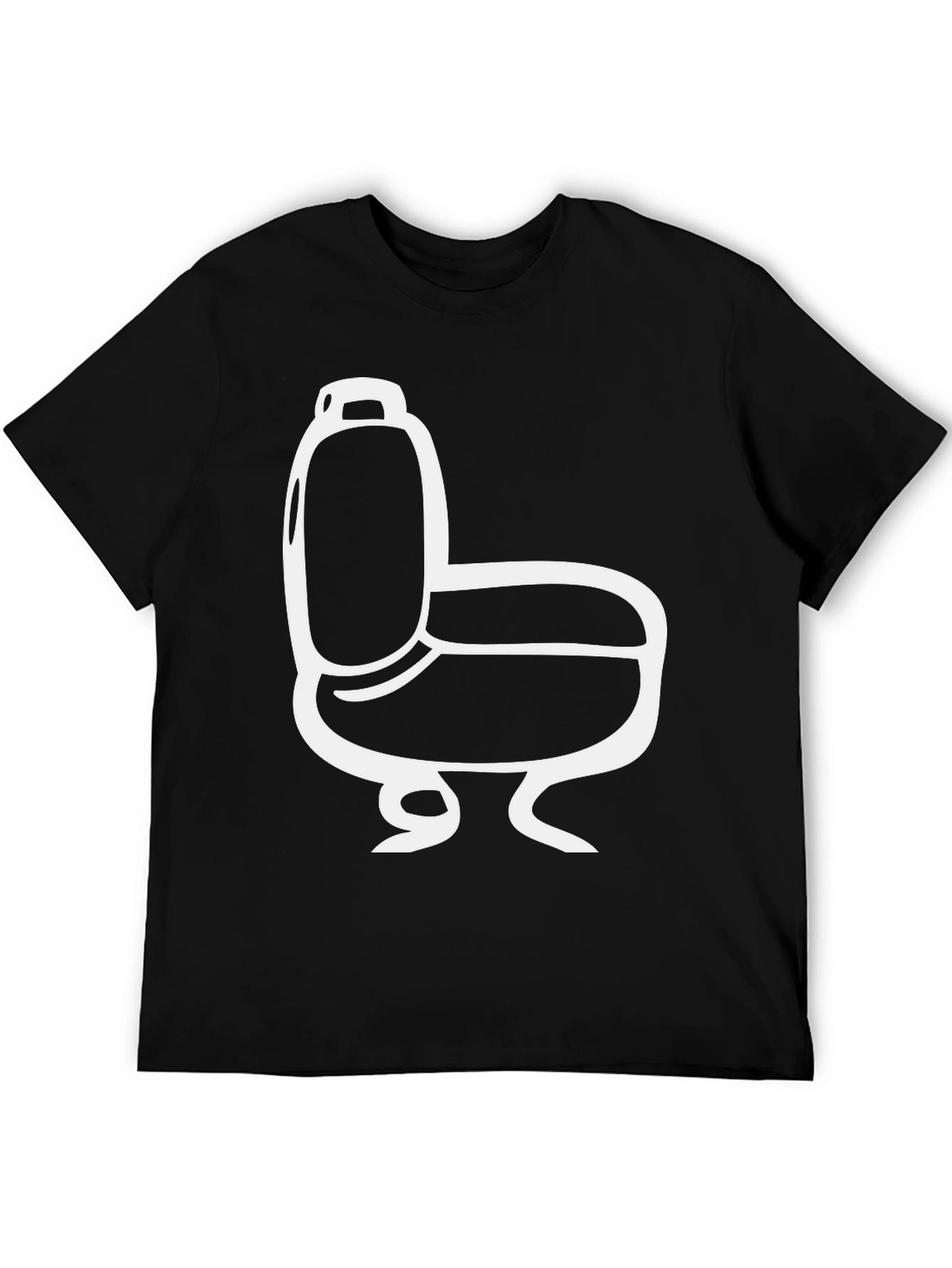 Black Toilet Graphic Tee - Funny Bathroom Humor Shirt view 5