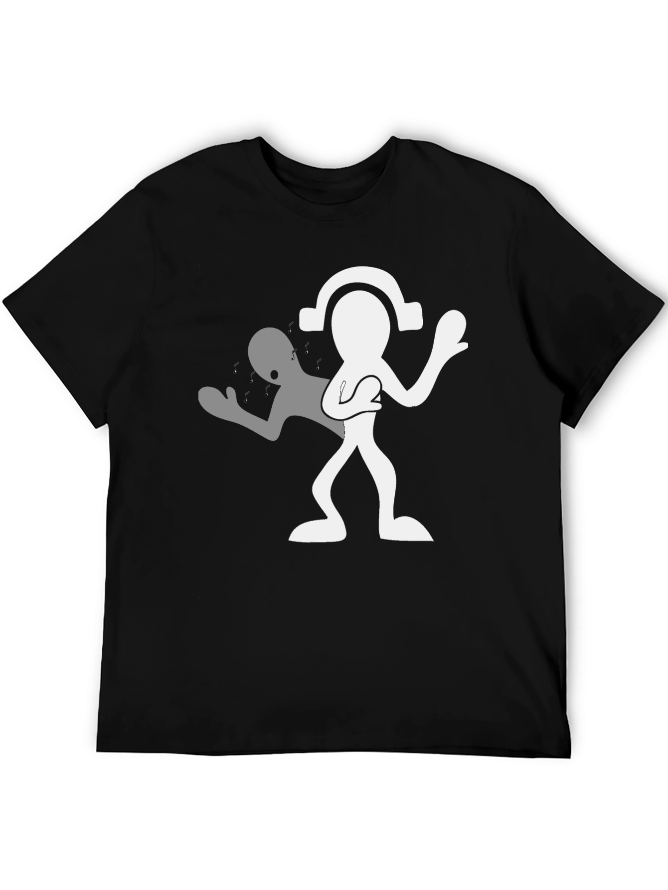 Black Man in Black Tee with Silhouetted Figure view 5