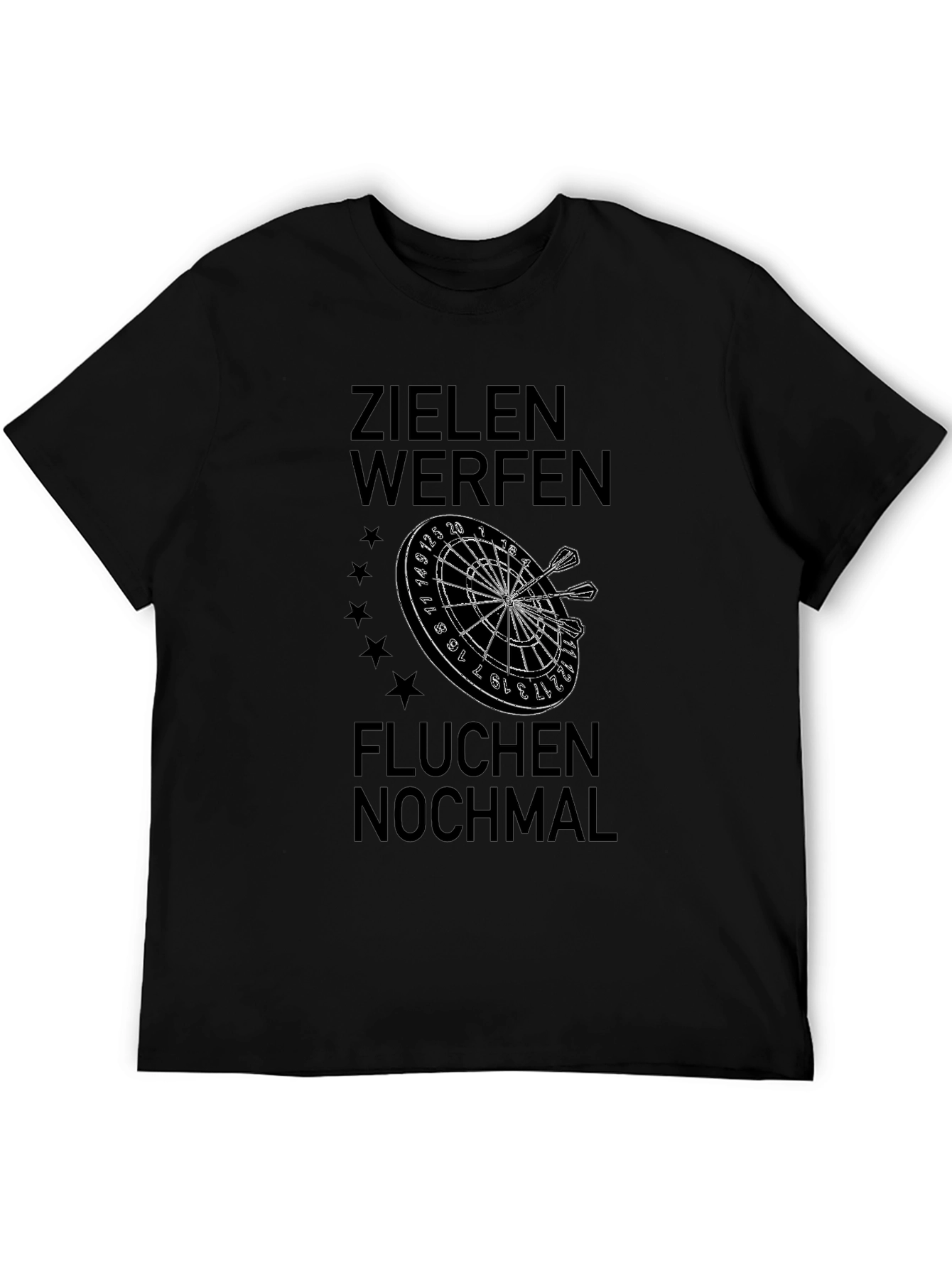 Black Darts T-Shirt - Ziel Wurf Fluch Nochmal view 5