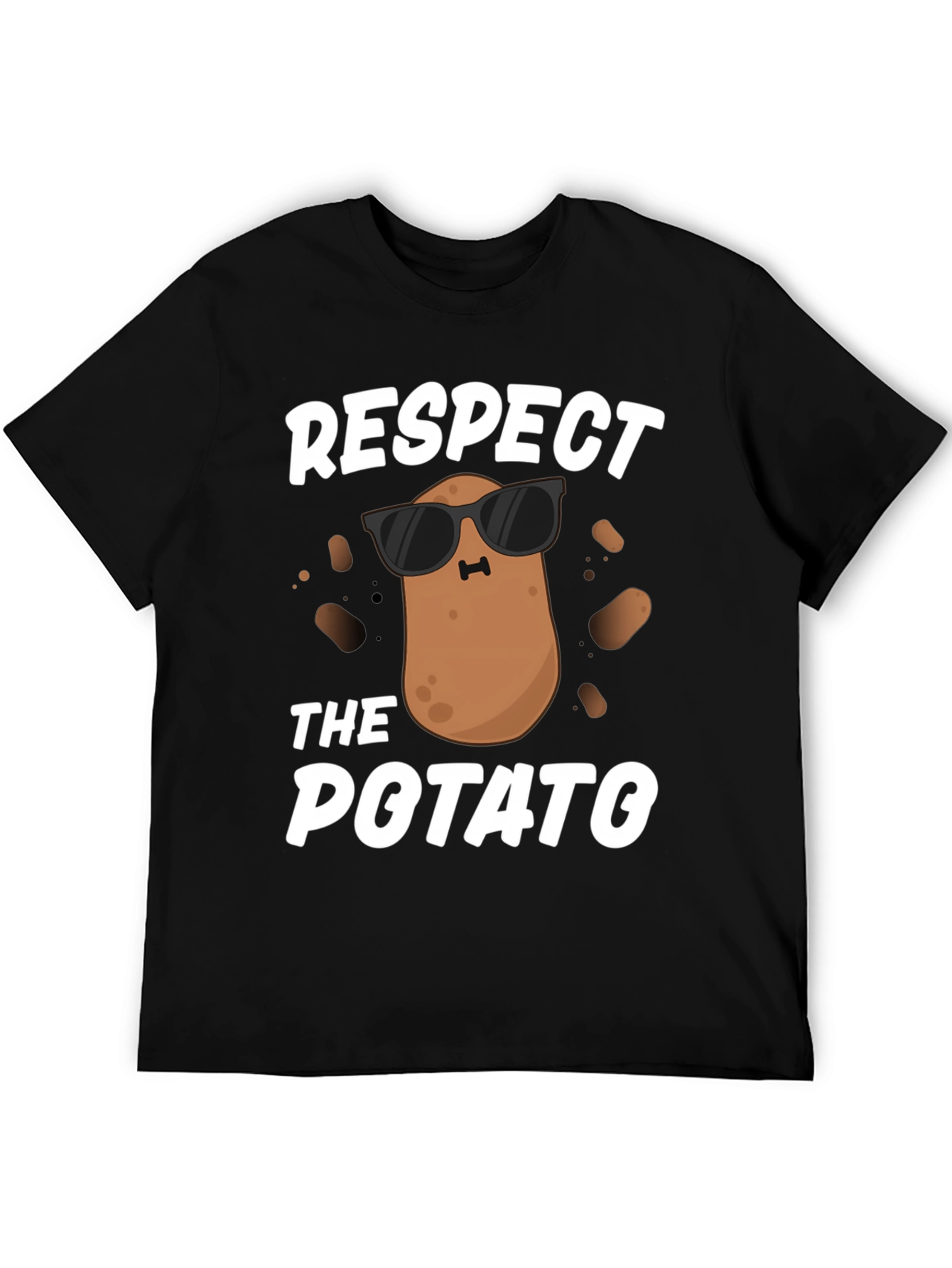 Black Respect the Potato Graphic Tee view 5
