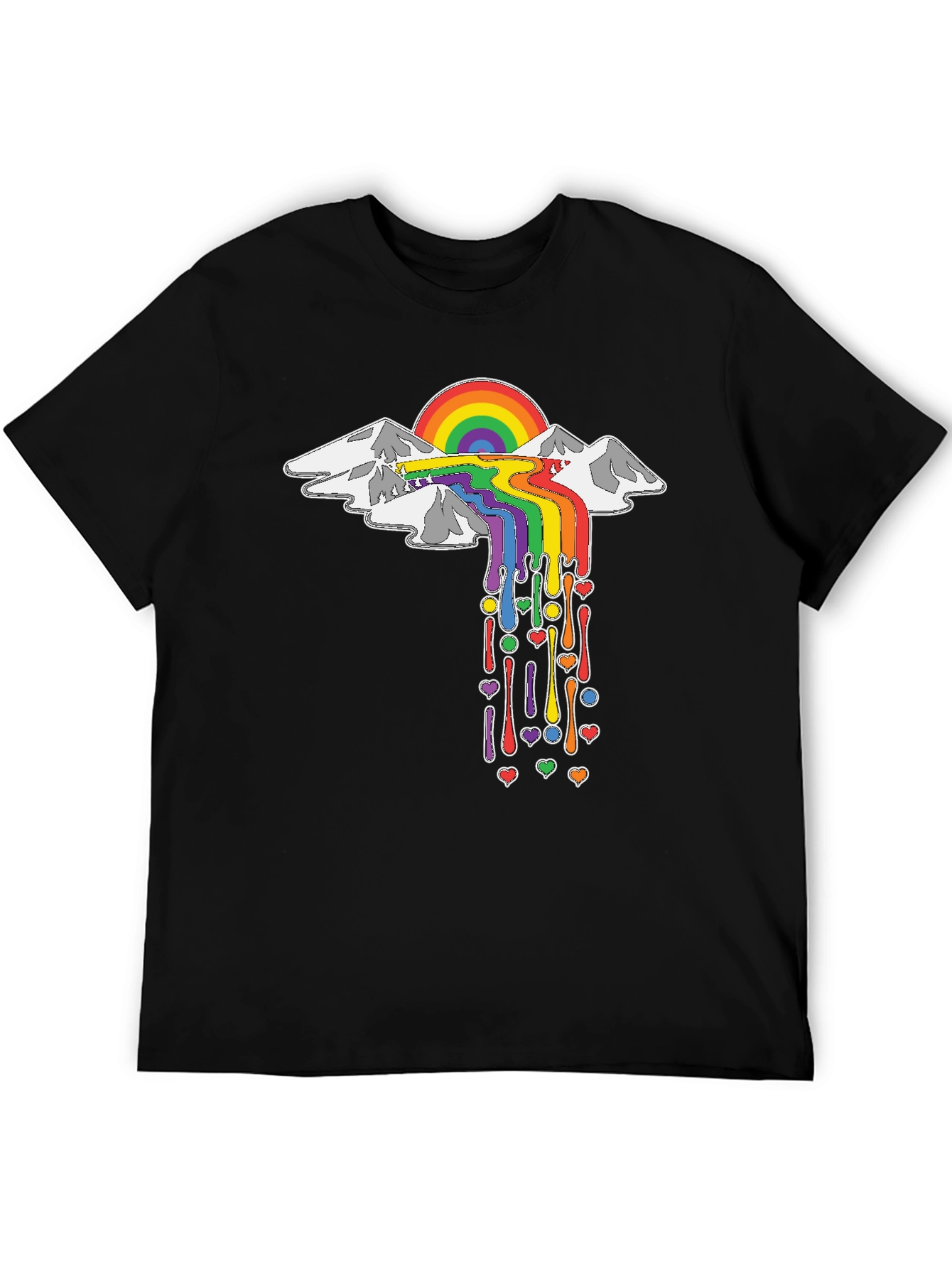 Black Rainbow Mountain T-Shirt - Express Yourself! view 5