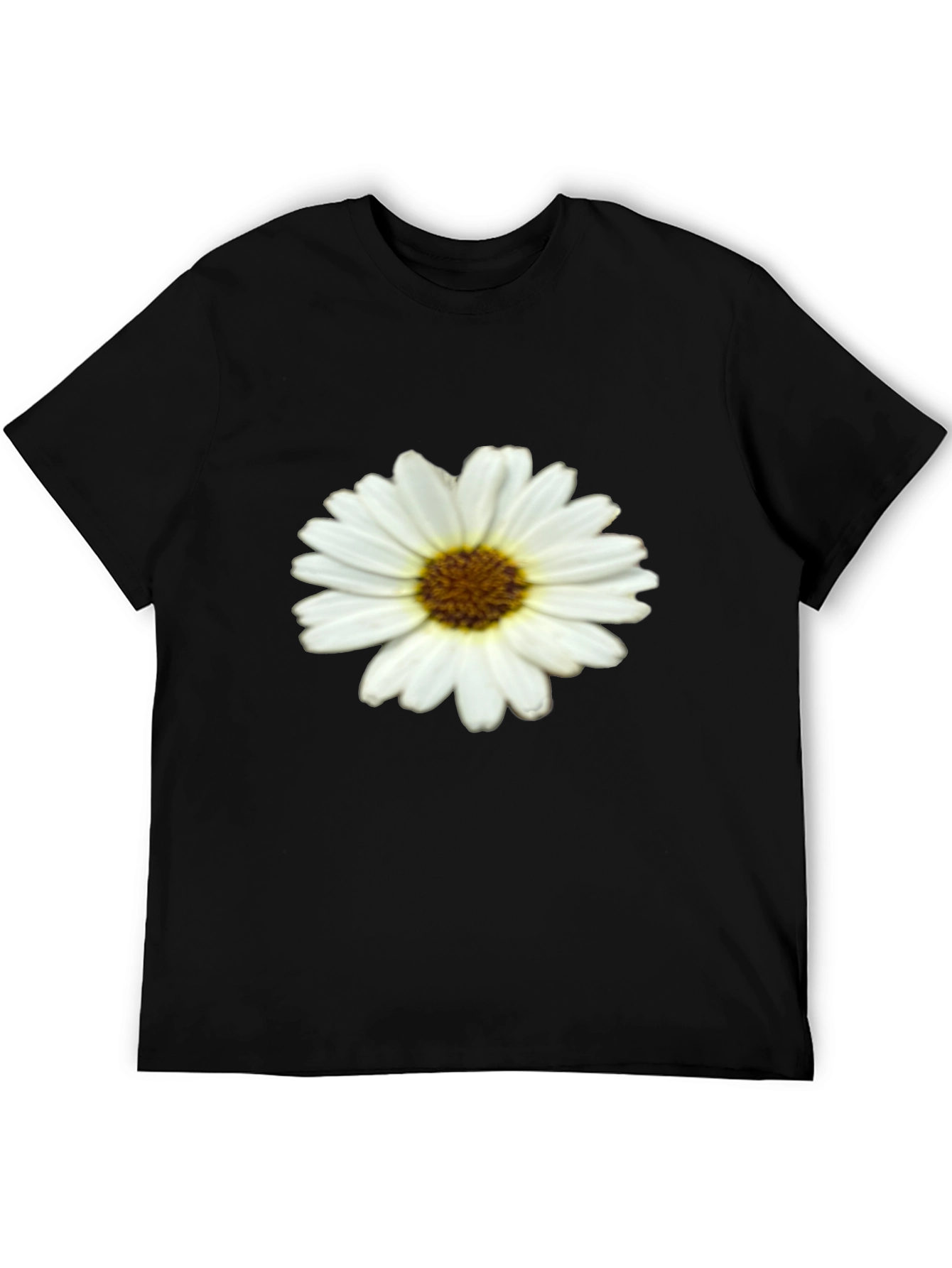 Black Daisy Graphic Print Black T-Shirt view 5