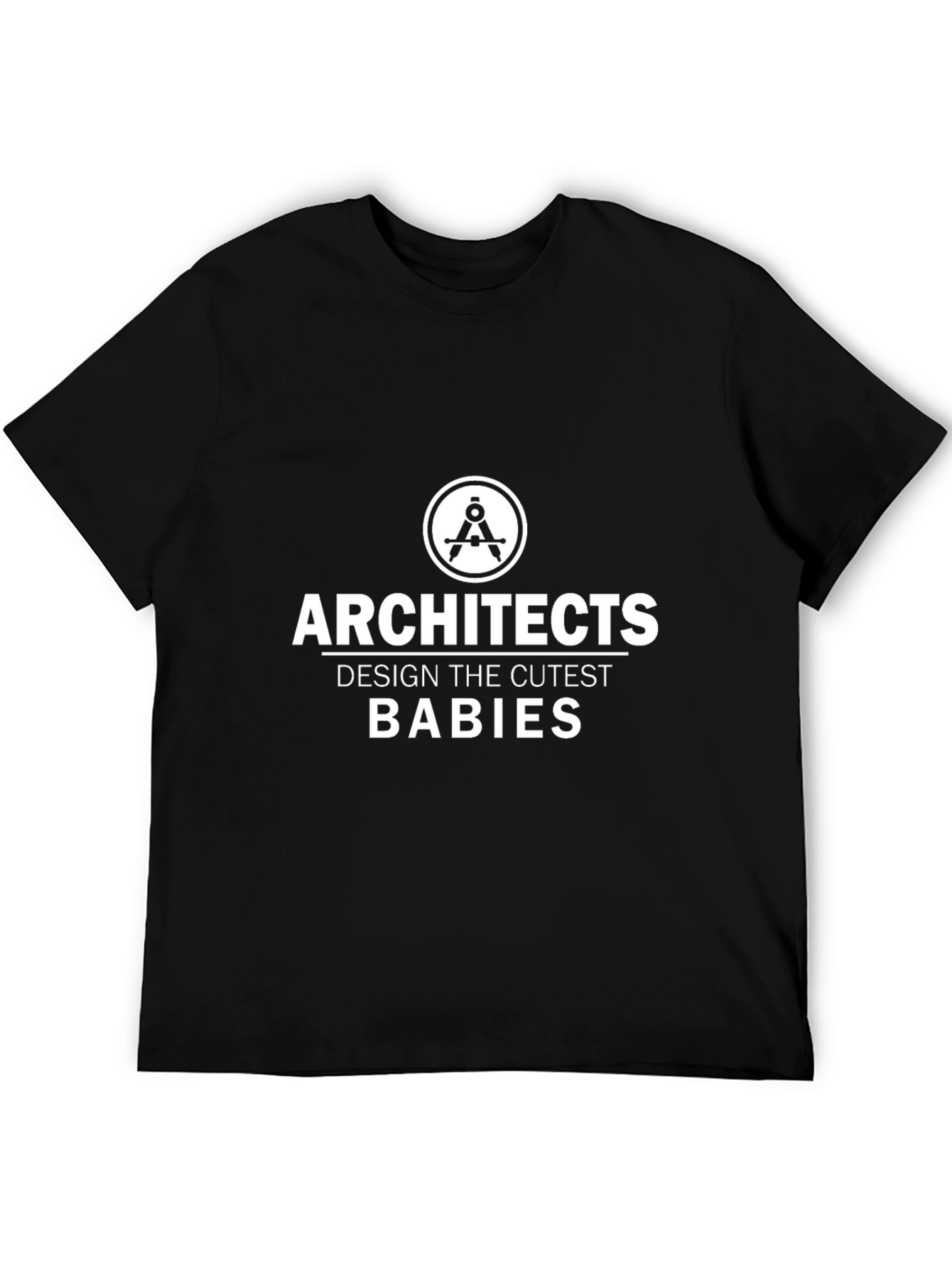 Black Architects Design Cutest Babies T-Shirt - Black Graphic Tee view 5