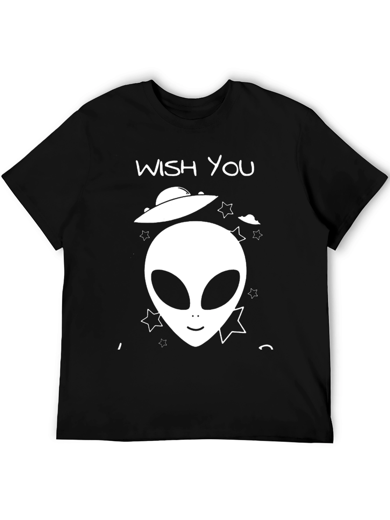 Black Wish You Were Here Alien Graphic Tee view 5