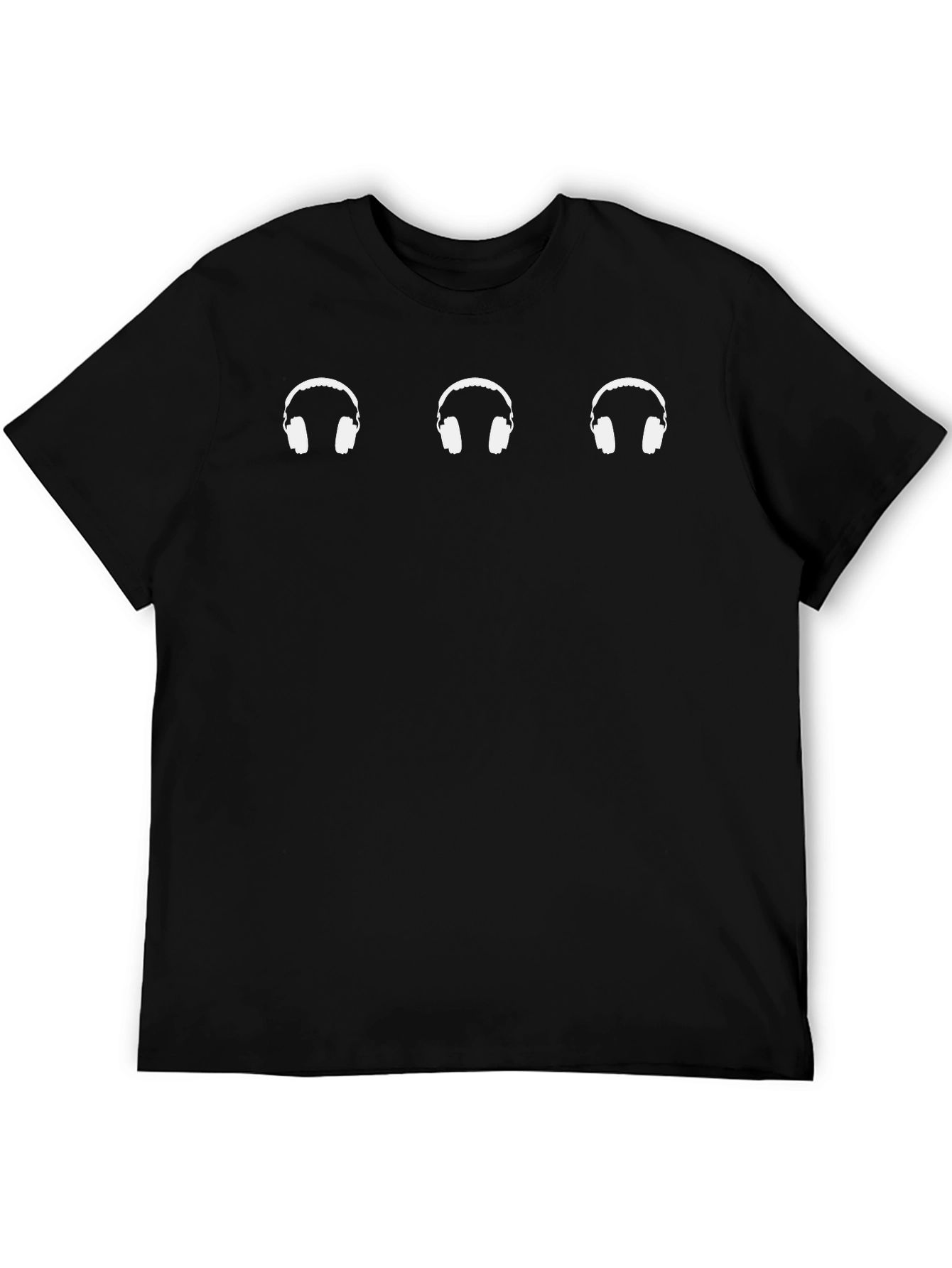 Black Headphone Graphic T-Shirt - Cool & Trendy Design view 5
