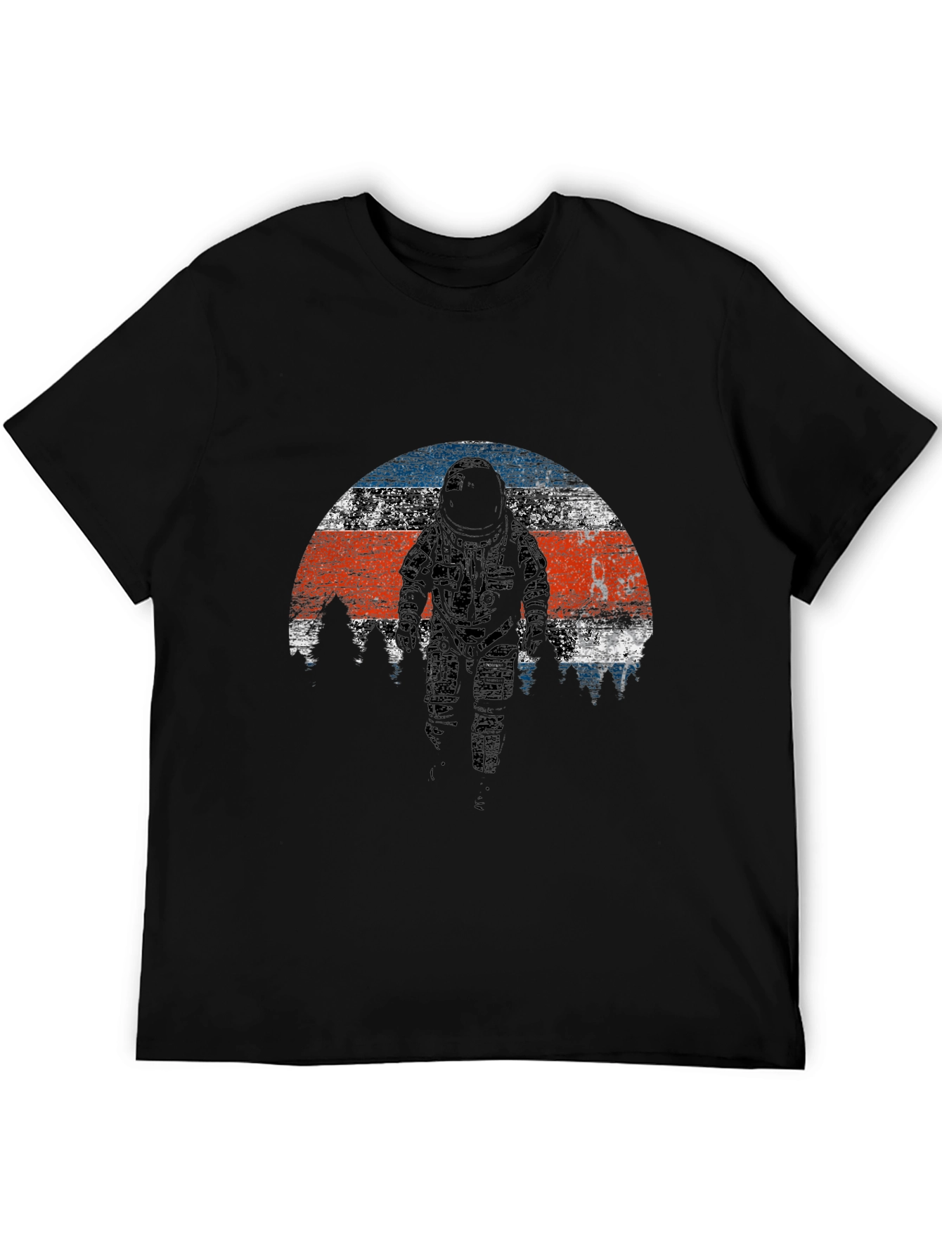 Black Astronaut T-Shirt - Retro Space Exploration Tee view 5