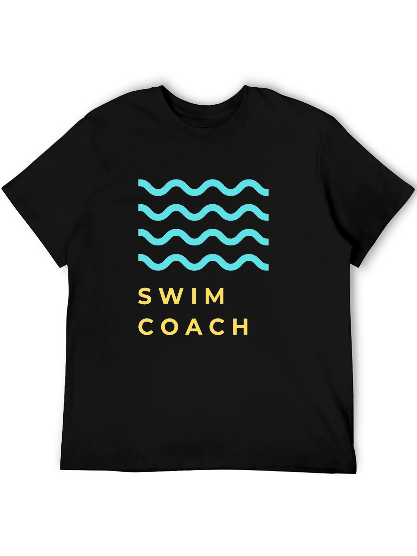 Black Swim Coach Graphic Tee - Stylish & Comfortable view 5