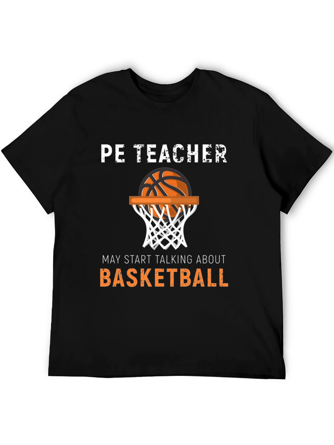 Black PE Teacher Basketball T-Shirt view 5
