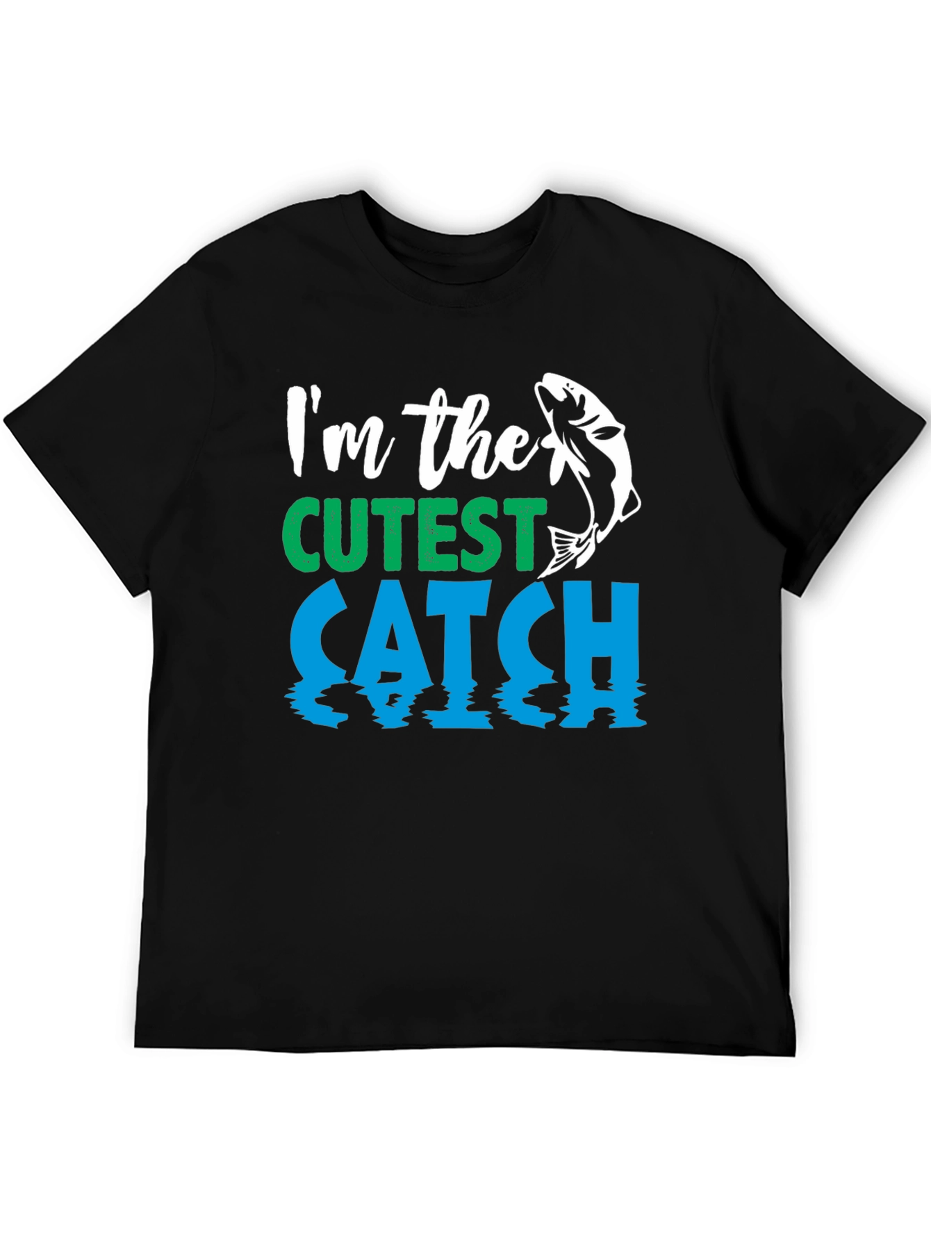 Black Cutest Catch Fishing T-Shirt - Mens view 5