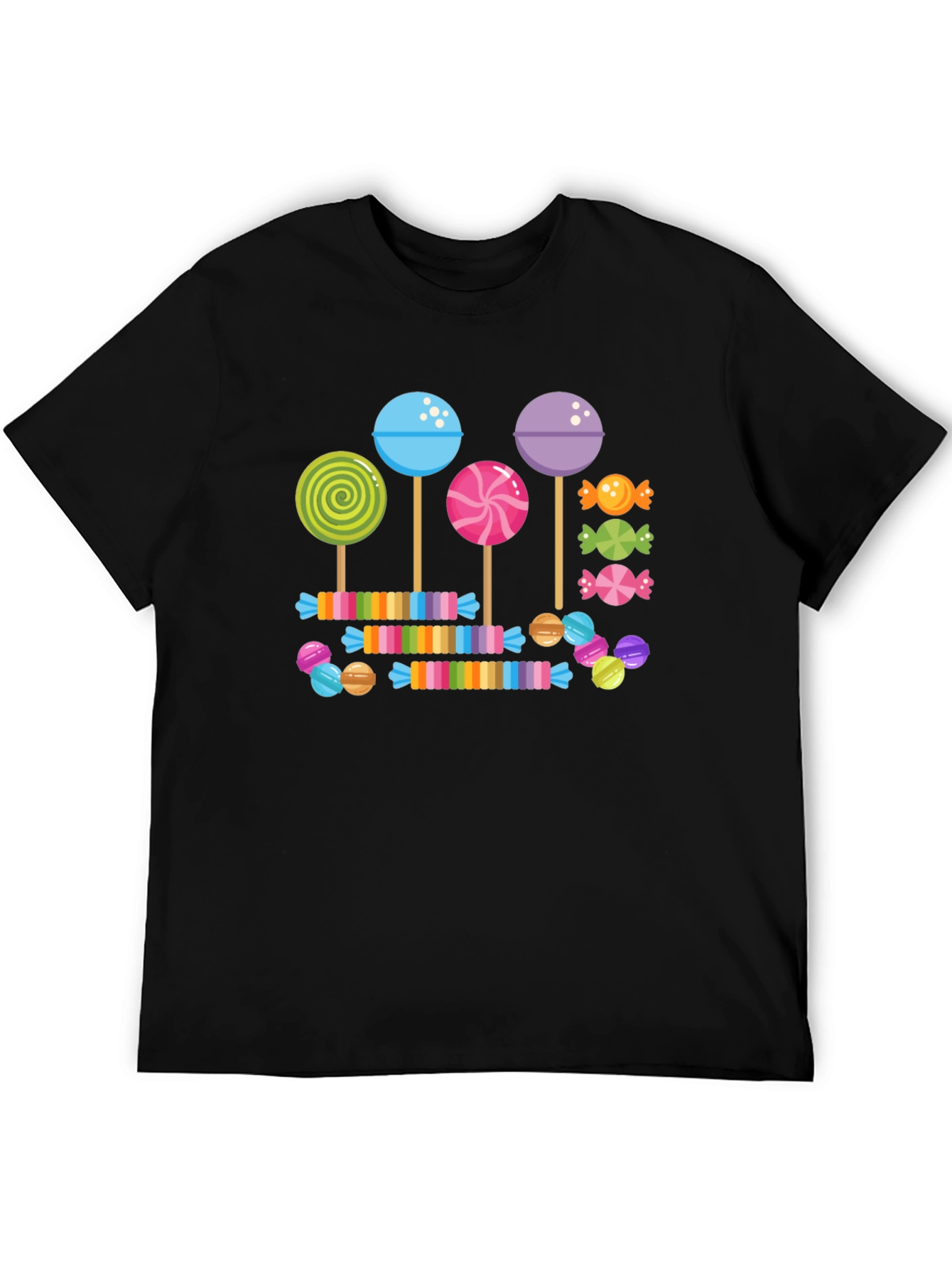 Black Candy Lollipop T-Shirt: Sweet Treat Design view 5