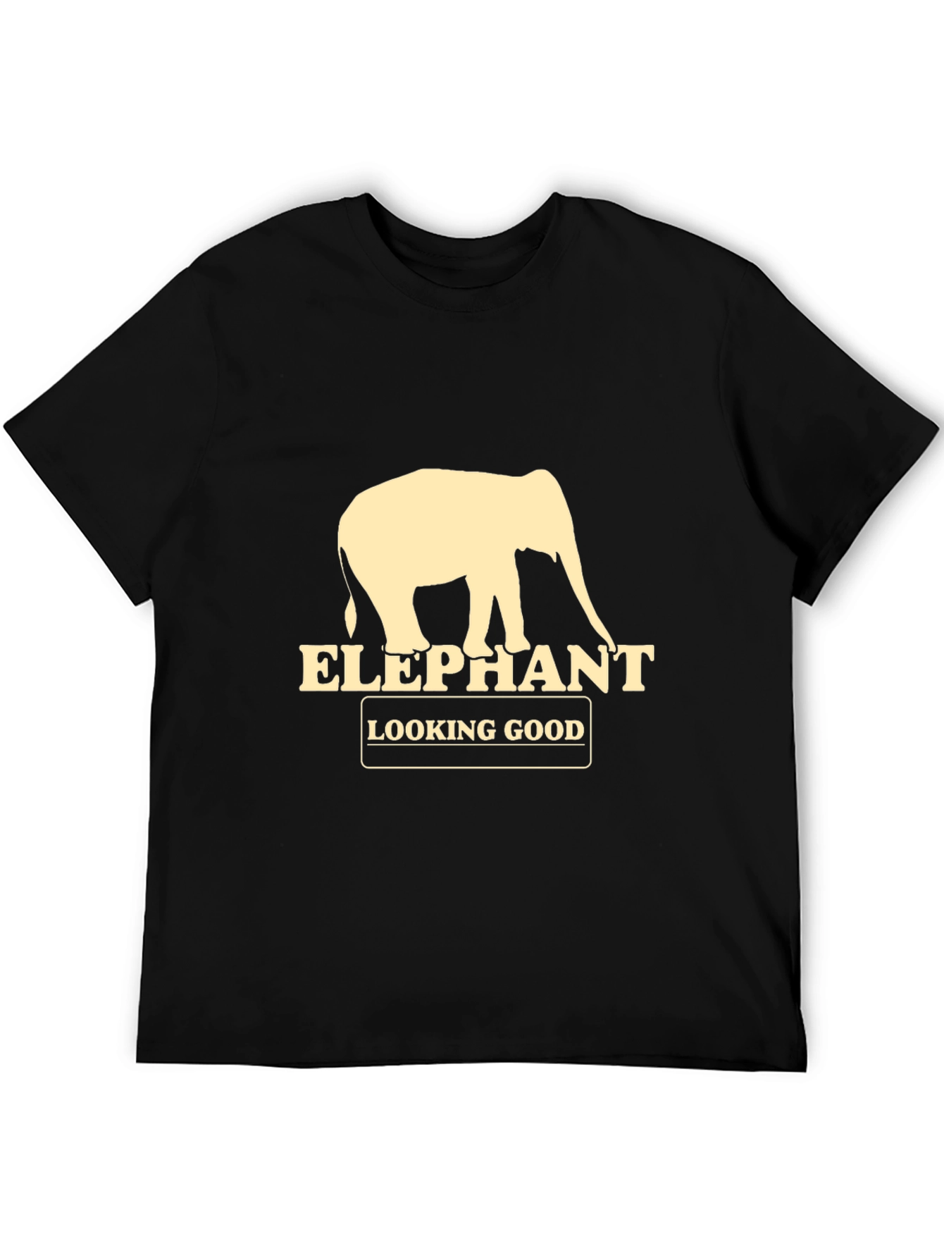 Black Elephant Looking Good Graphic Tee - Black view 5