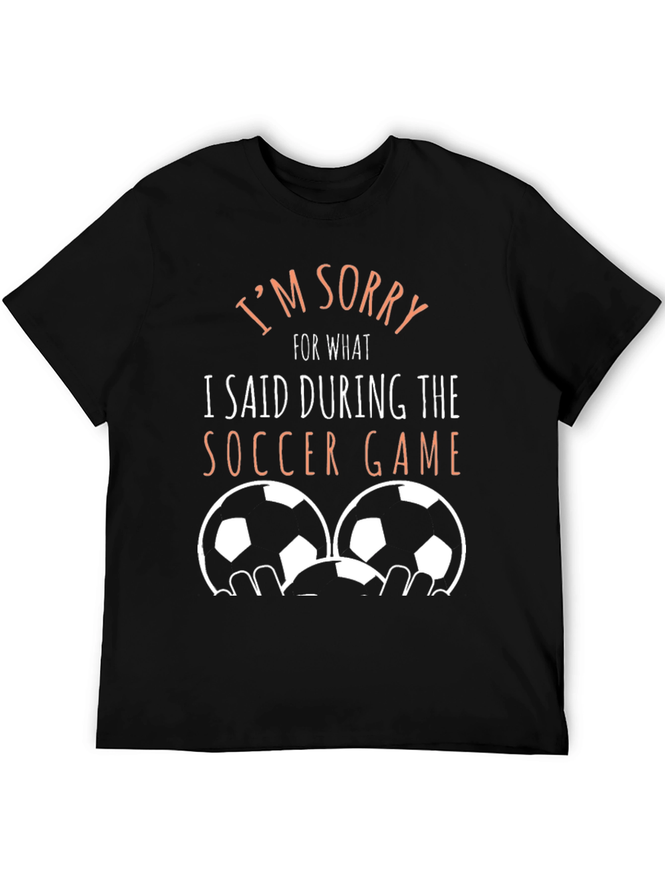 Black I'm Sorry Soccer Game Tee view 5