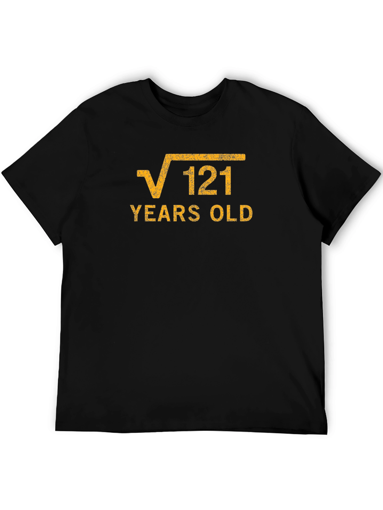 Black Funny 11th Birthday T-Shirt: Square Root of 121 Years Old view 5