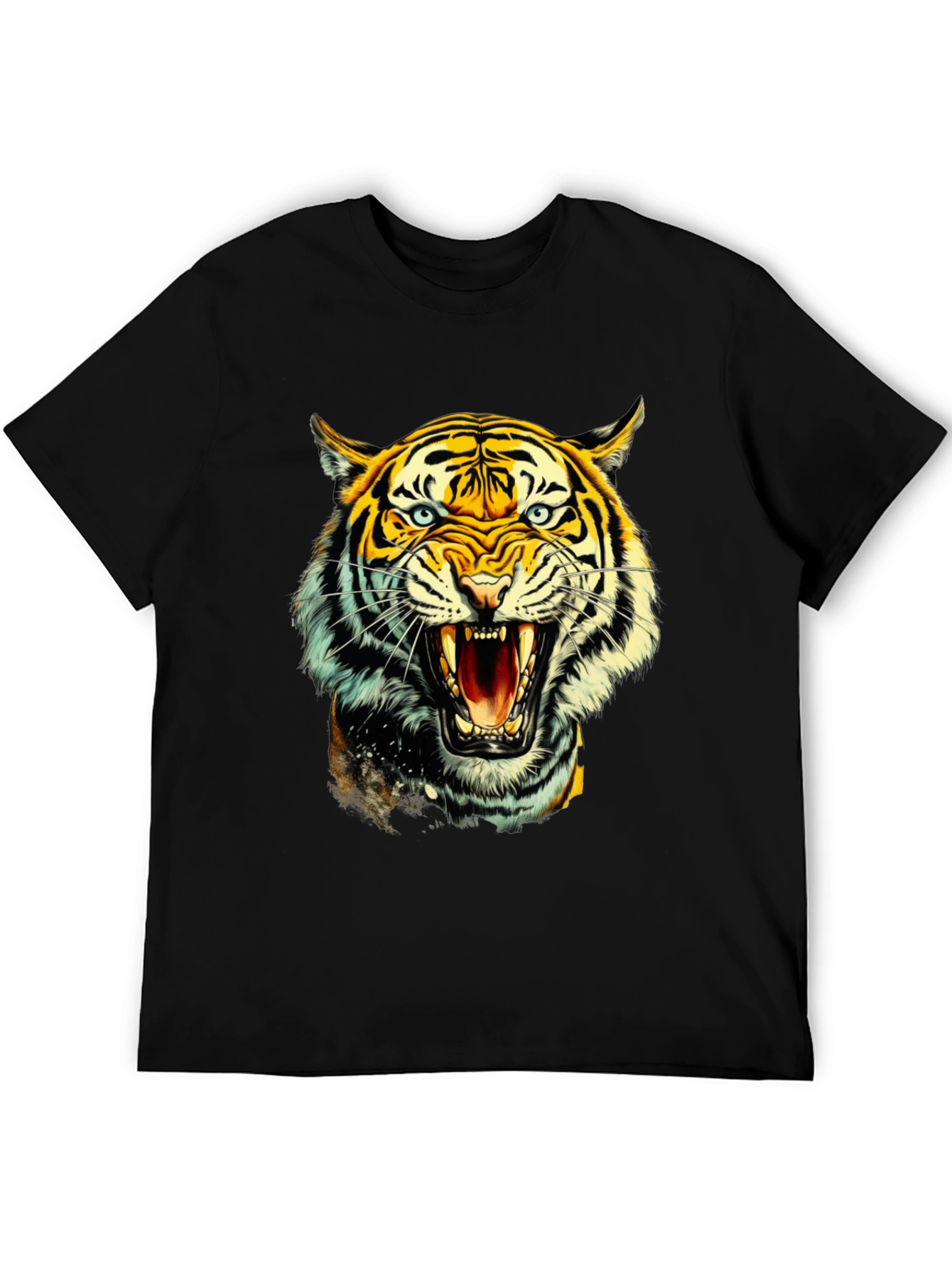 Black Roaring Tiger Graphic Tee - Bold & Fierce view 5