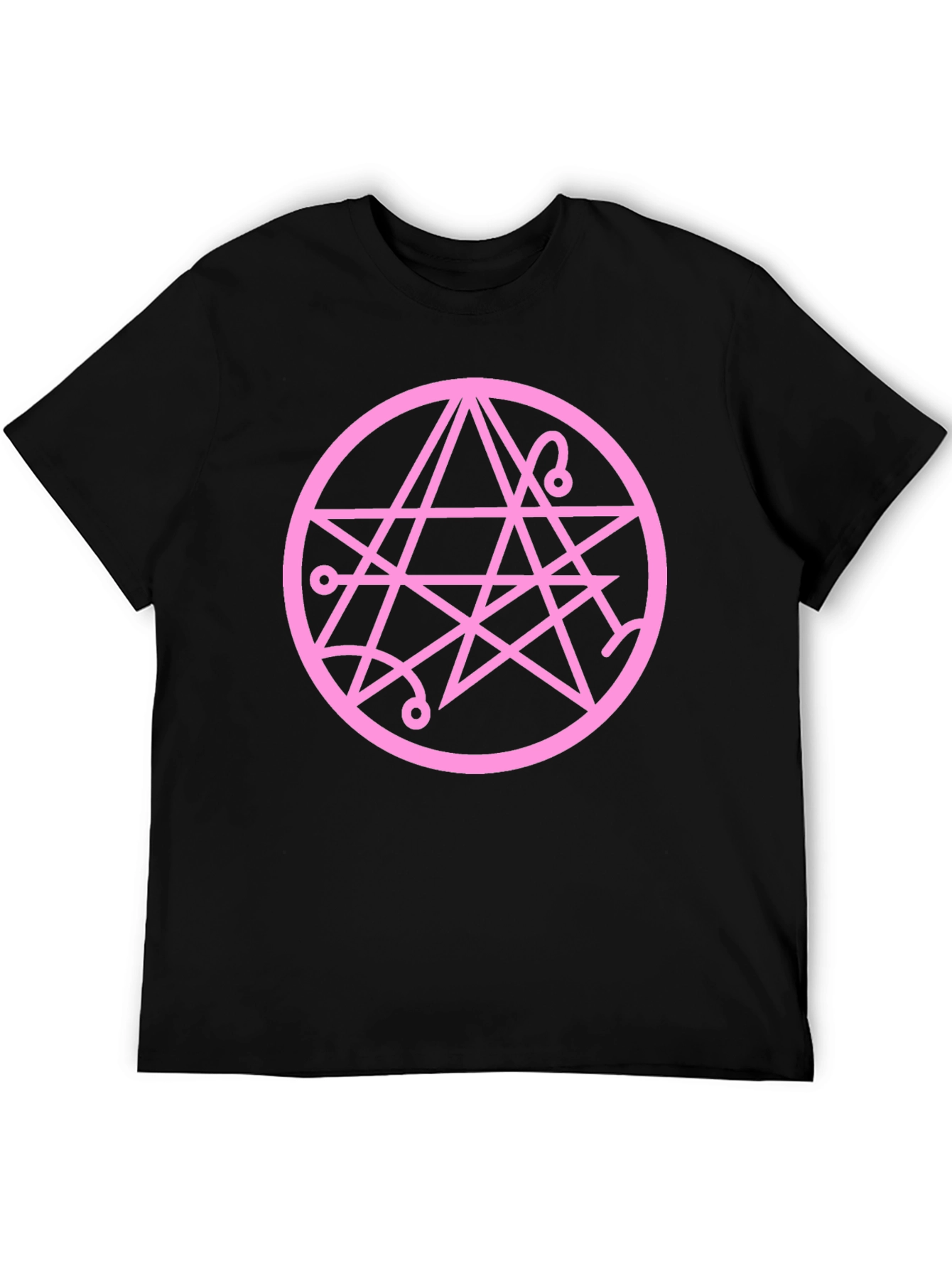 Black Occult Symbol Graphic Tee - Soft Black Cotton view 5