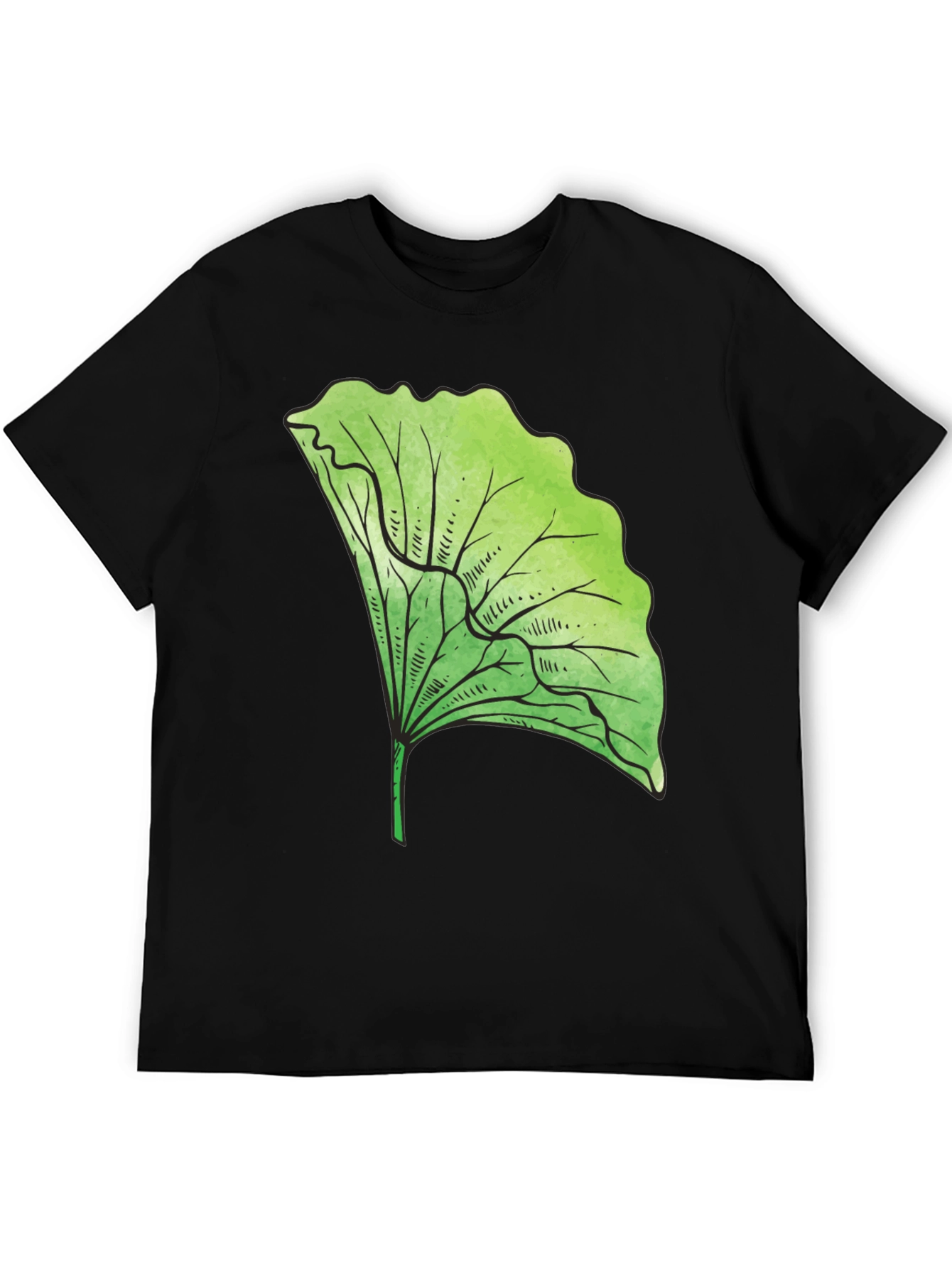 Black Lettuce Leaf Graphic Tee - Fresh Style! view 5