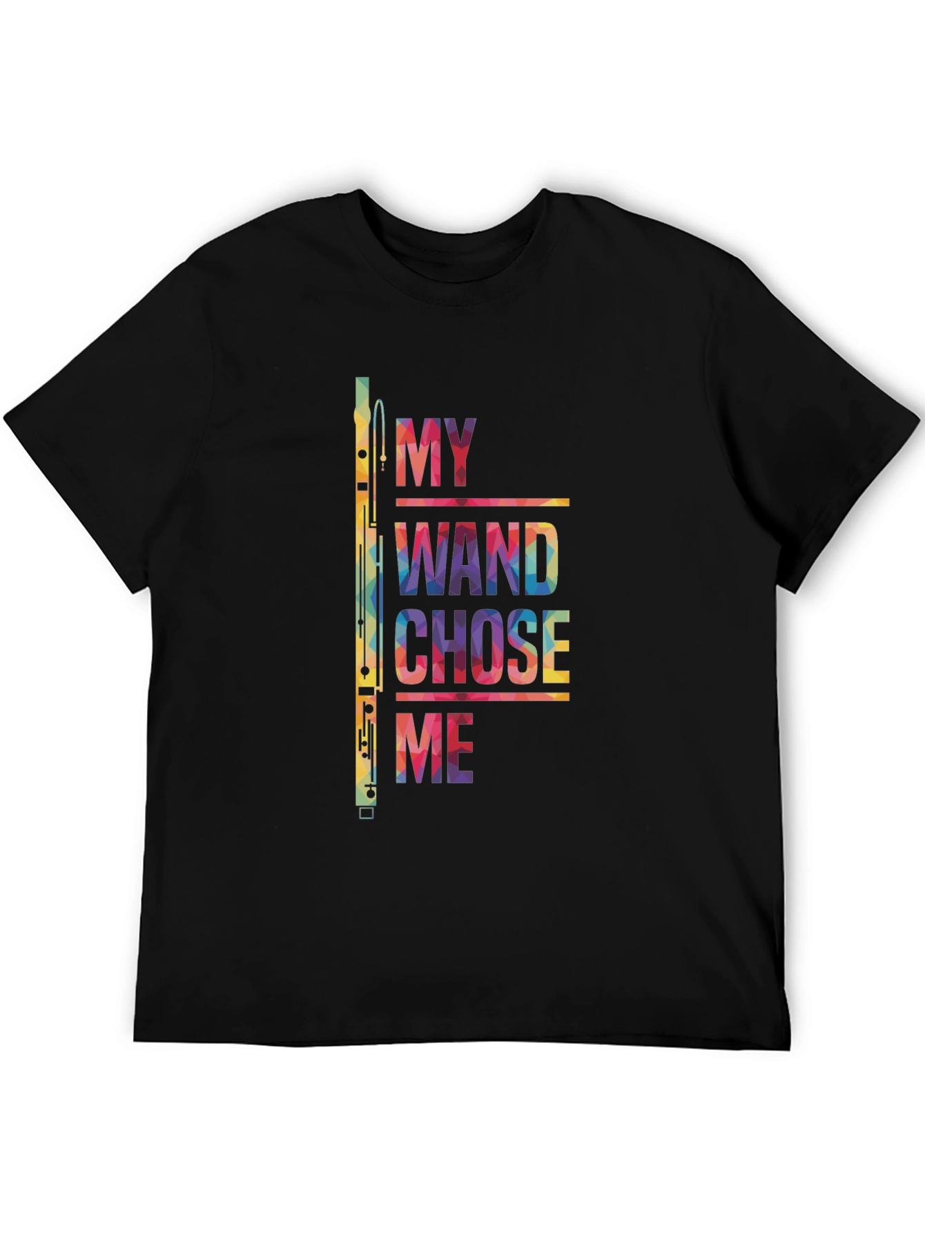 Black My Wand Chose Me T-Shirt - Musician Gift view 5